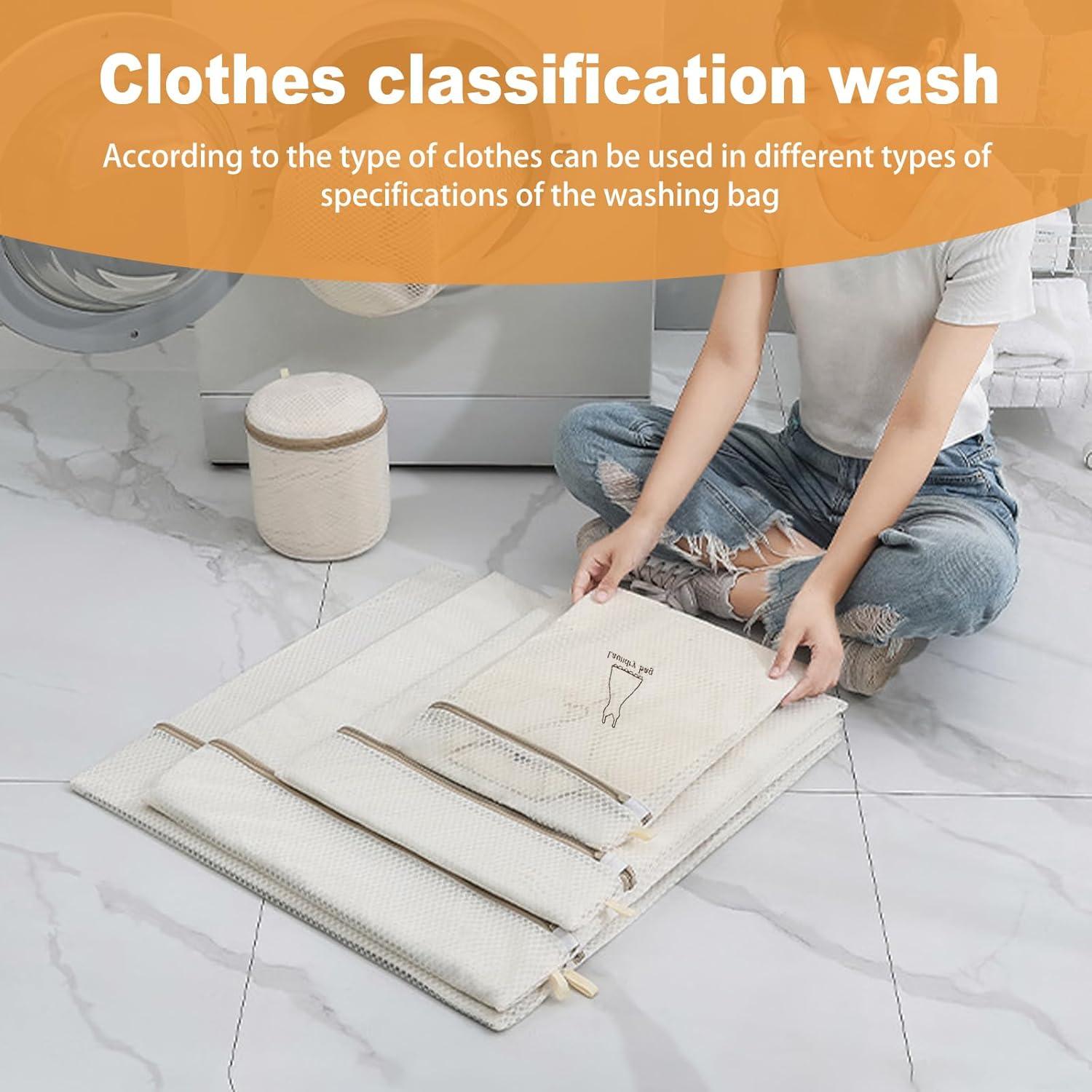 Juego de 7 Bolsas de Lavandería XHQHSZ con Cierre Automático