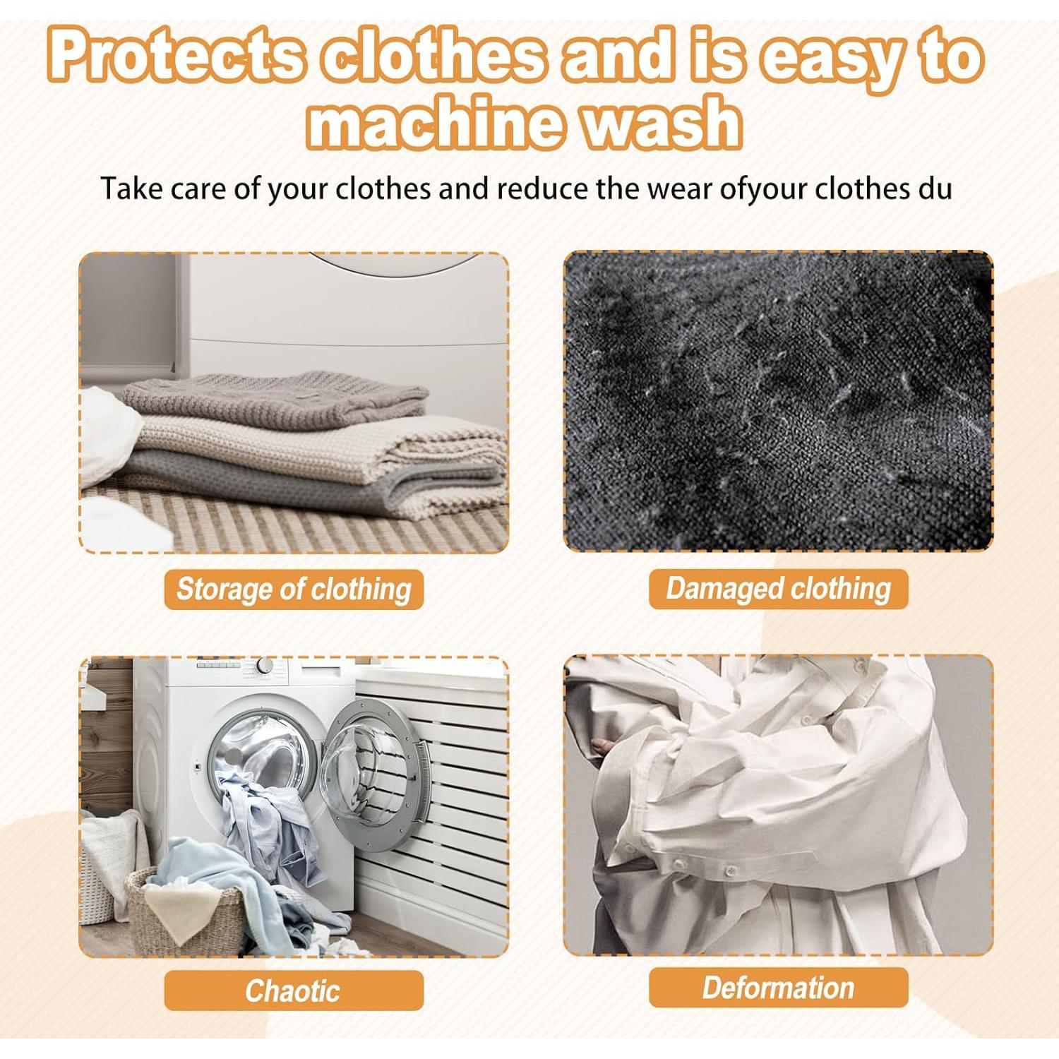 Juego de 7 Bolsas de Lavandería XHQHSZ con Cierre Automático