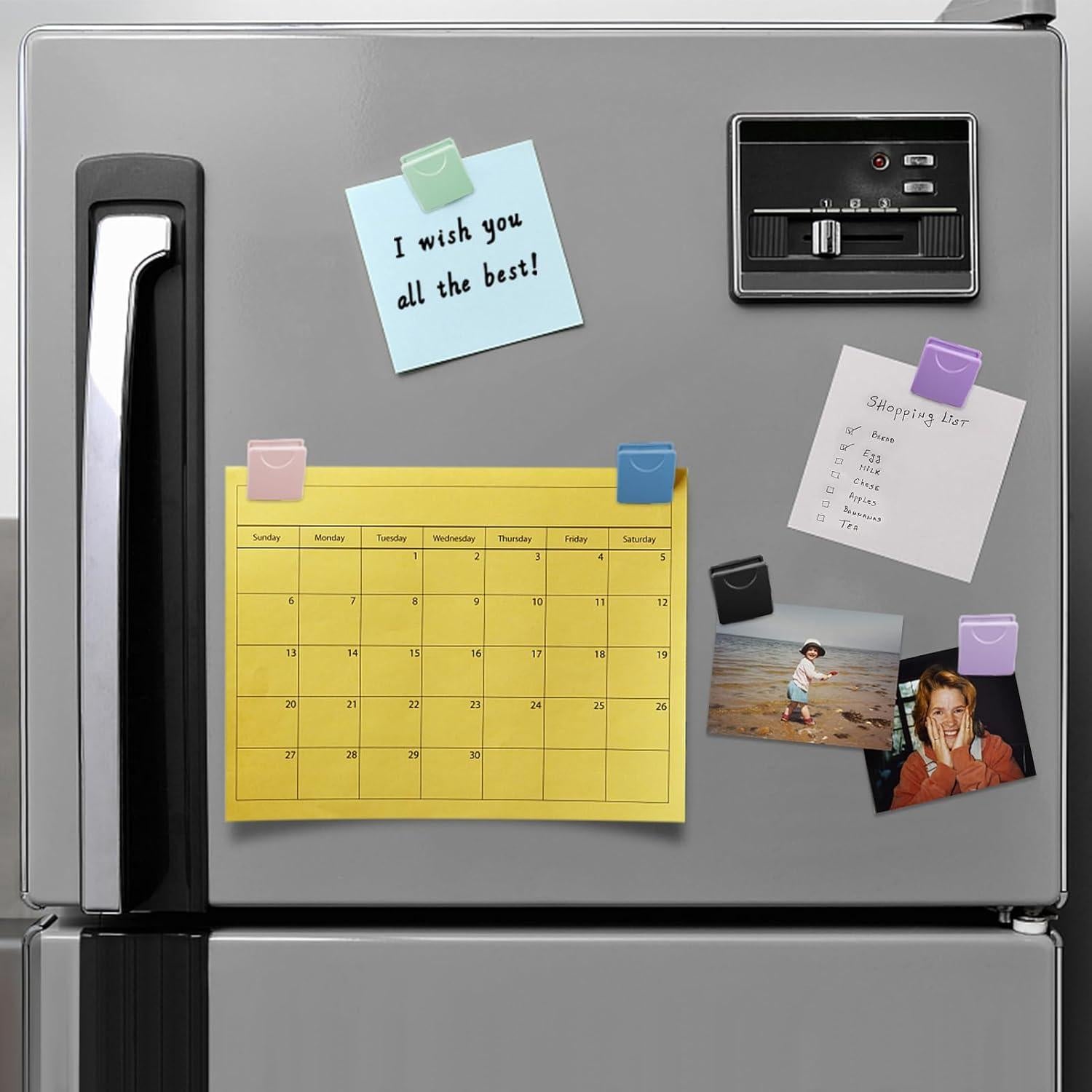 Clips Magnéticos PetsHome 18 Piezas Coloridos para Oficina