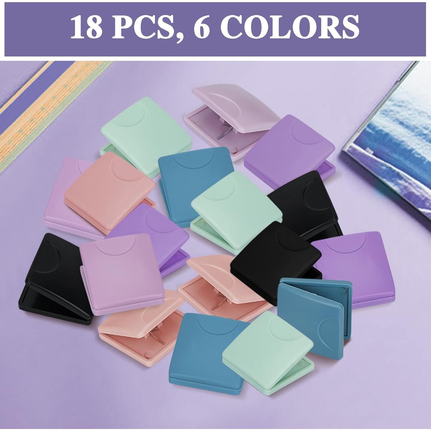 Clips Magnéticos PetsHome 18 Piezas Coloridos para Oficina
