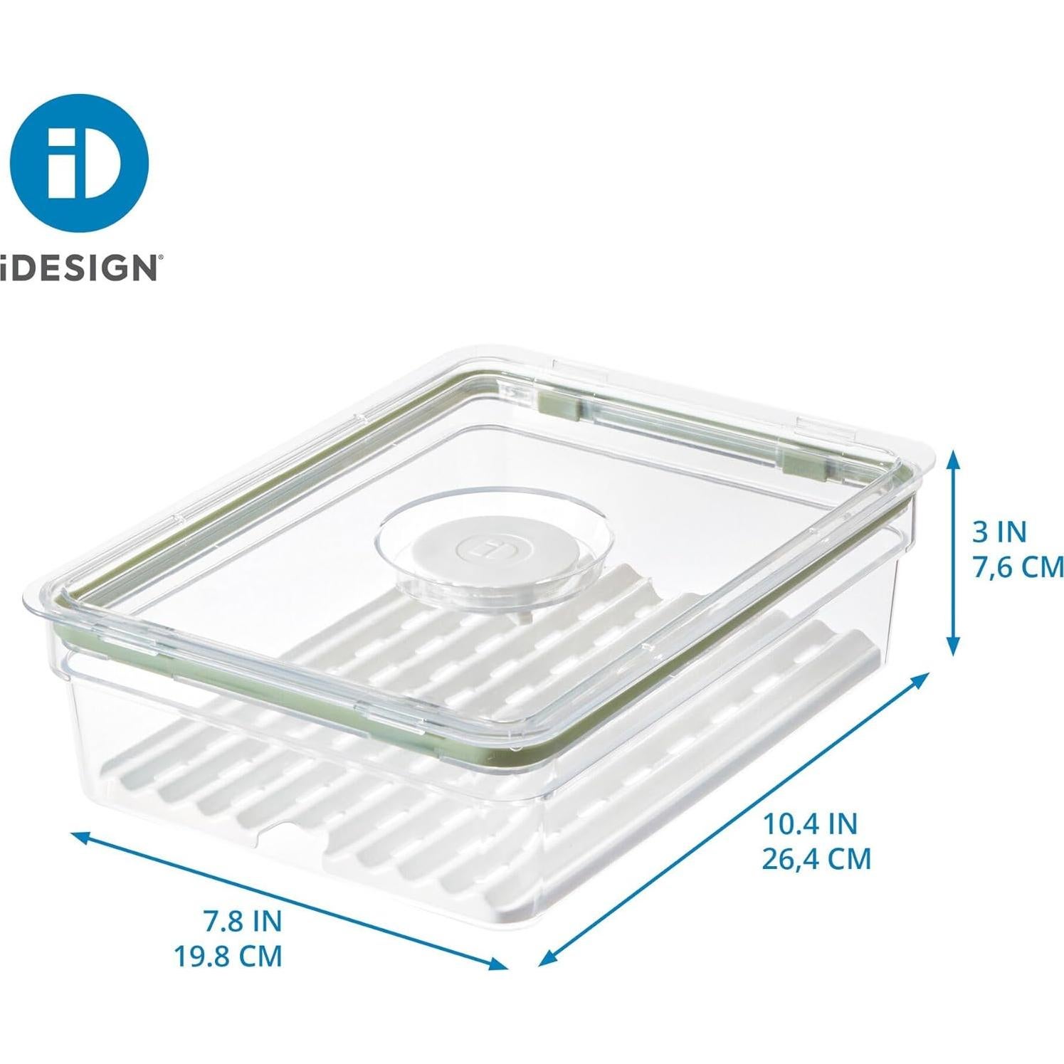 Bin de Almacenamiento iDesign Grande con Bandeja Removible 19.94x26.67x7.62 cm