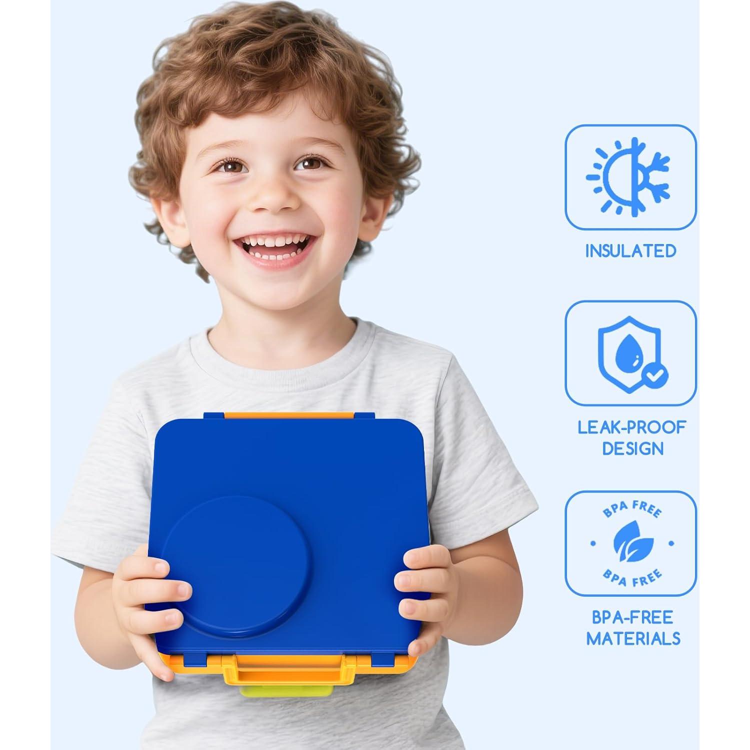 Caja Bento JoyYum Azul - Almuerzo Aislado 4 Compartimentos