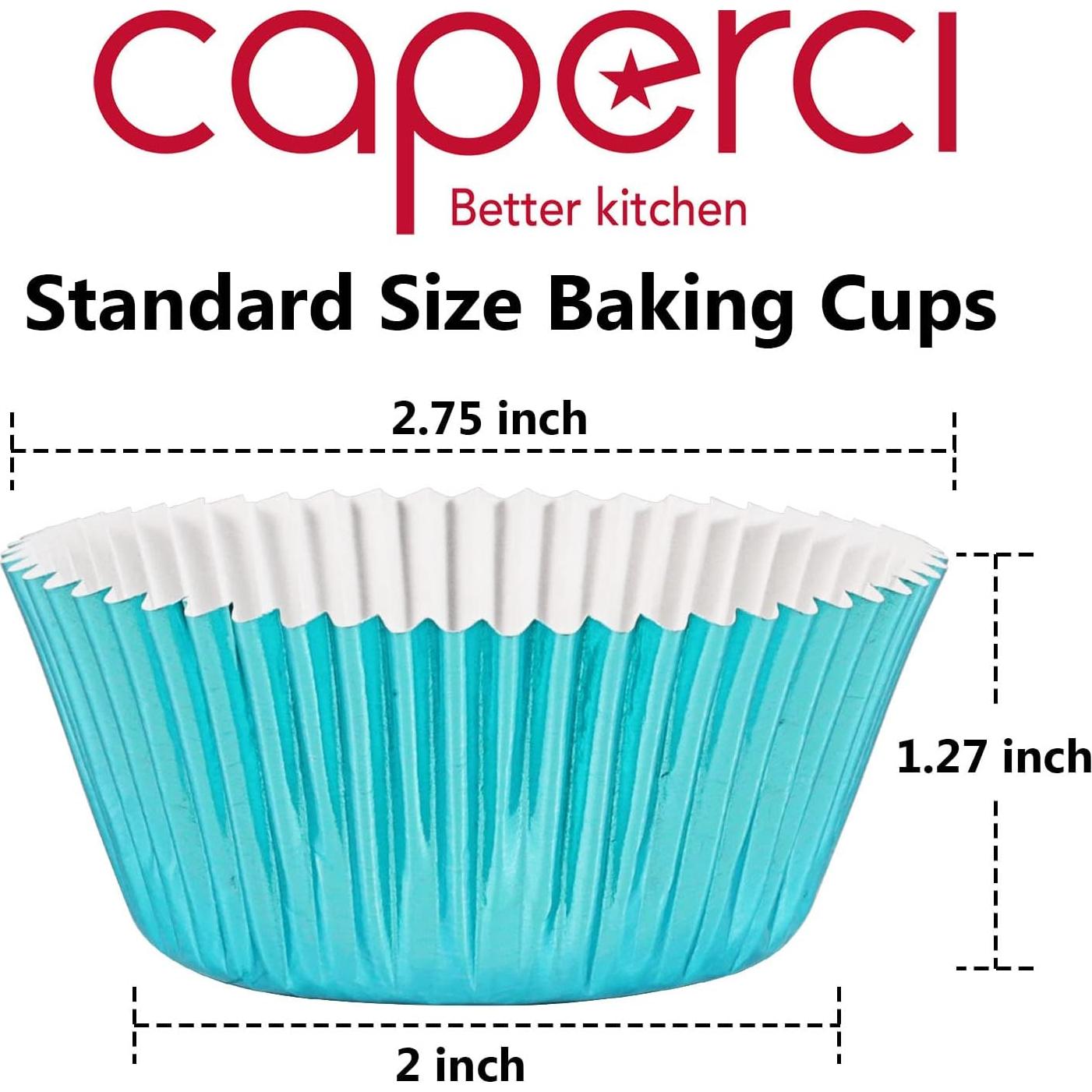 Forros de Cupcake Caperci Aqua Sky 150 Piezas Estándar