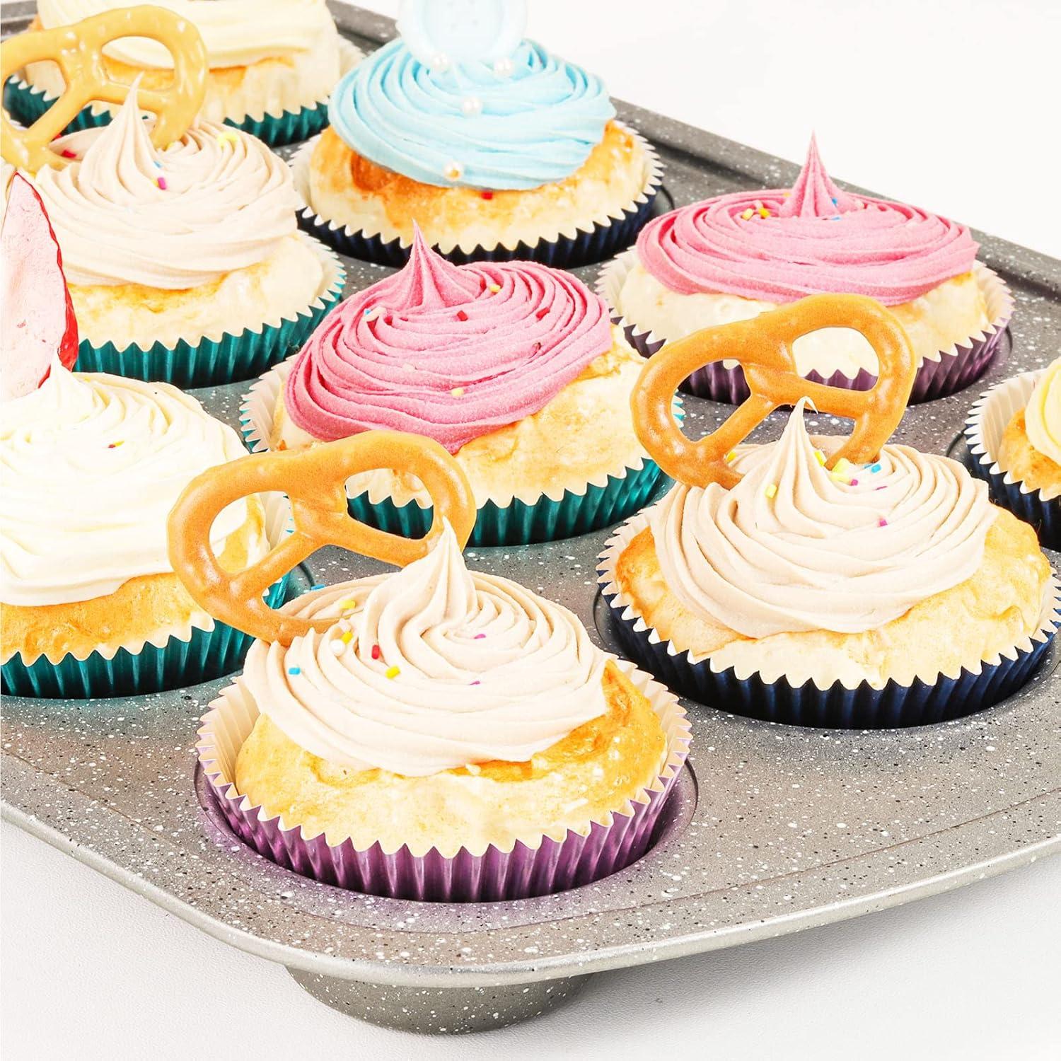Forros de Cupcake Caperci Aqua Sky 150 Piezas Estándar