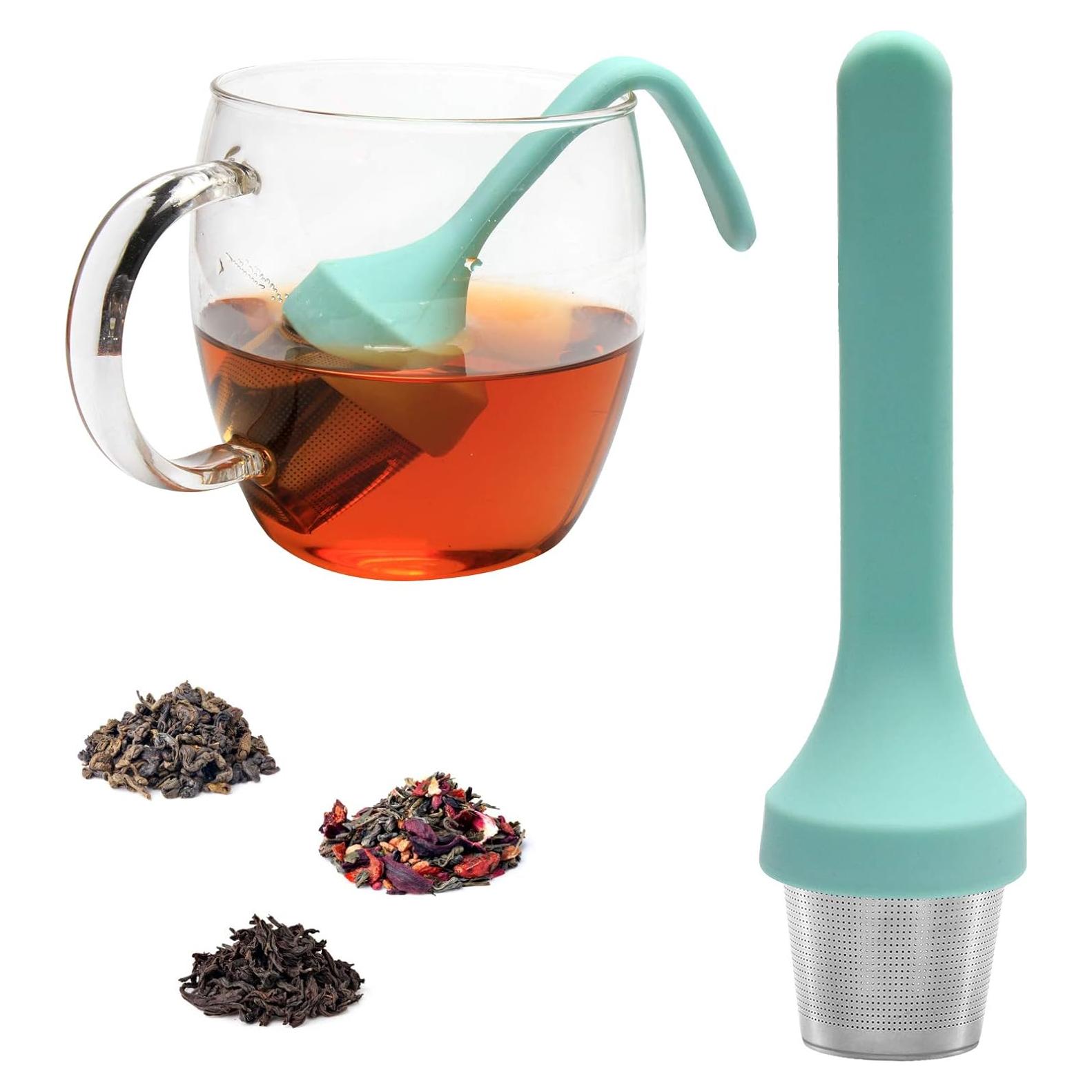 Infusor de Té Fenshine de Acero Inoxidable y Silicona Verde