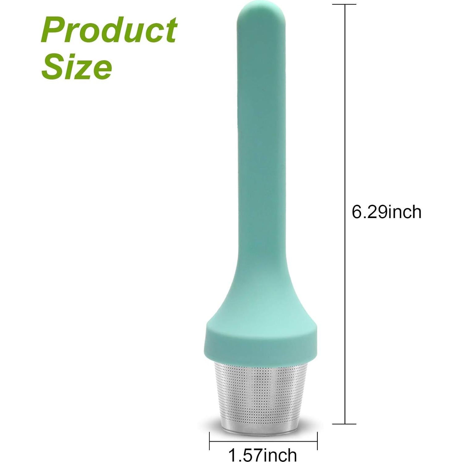 Infusor de Té Fenshine de Acero Inoxidable y Silicona Verde