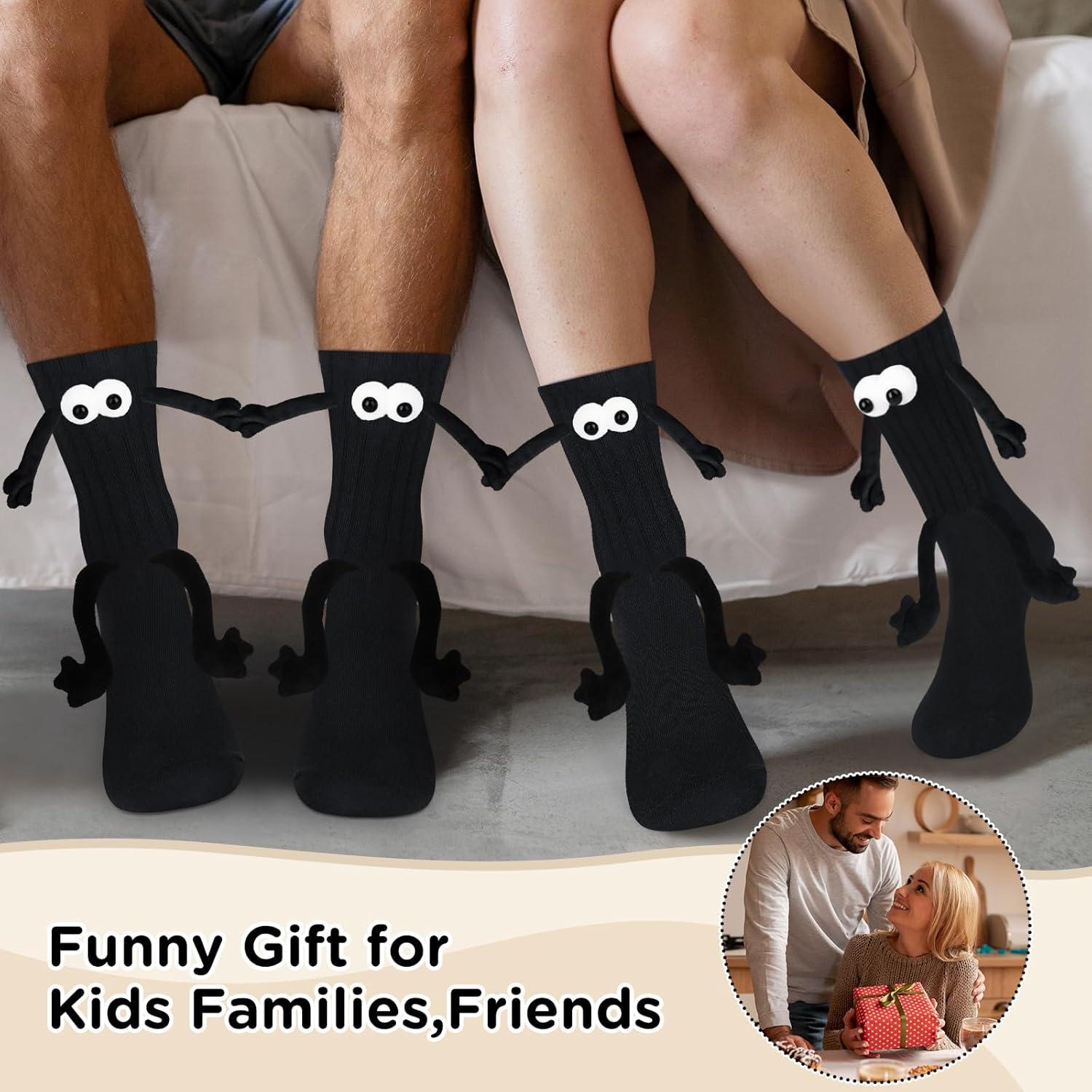 Calcetines Magnéticos de Manos Sostenidas - 2 Pares Divertidos