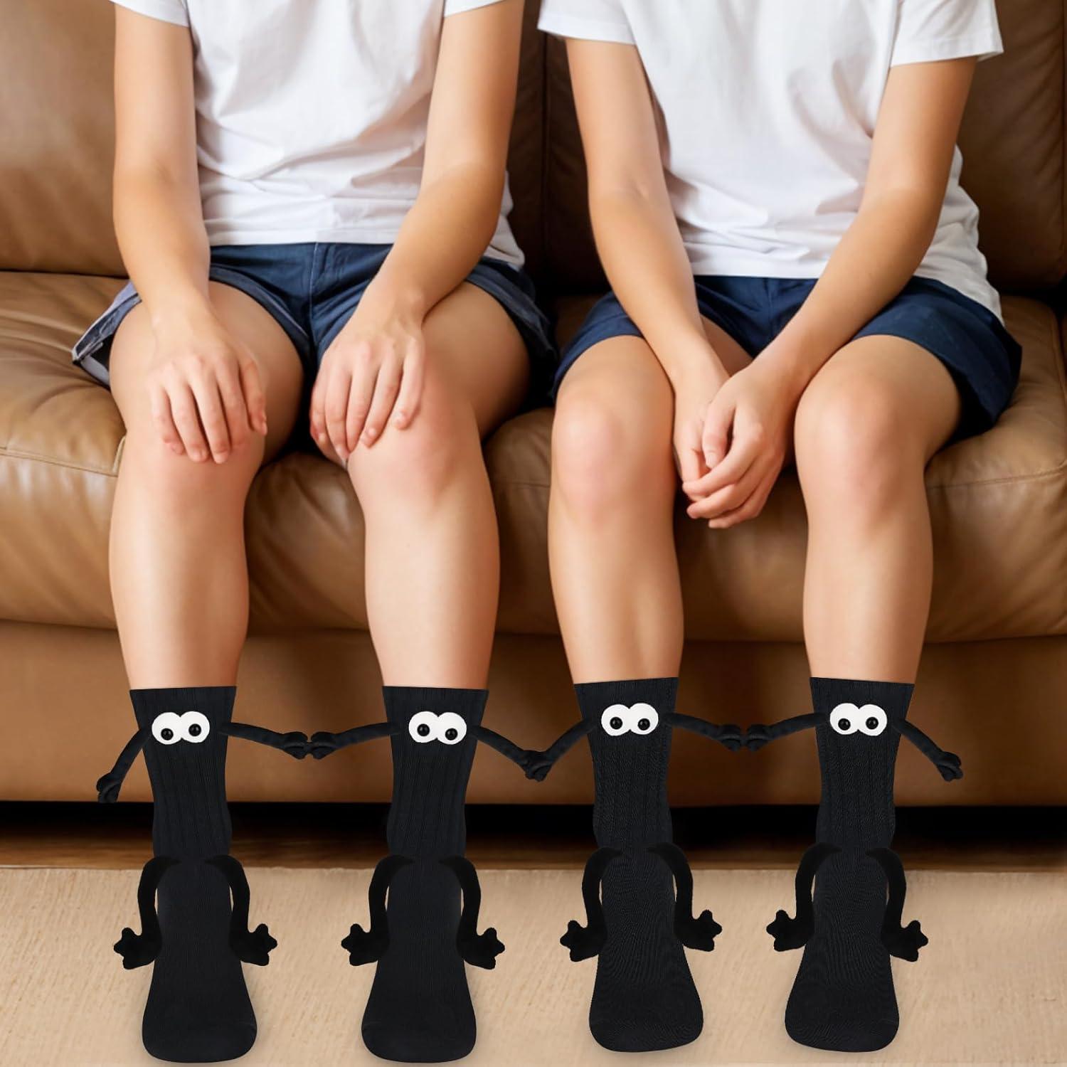 Calcetines Magnéticos de Manos Sostenidas - 2 Pares Divertidos