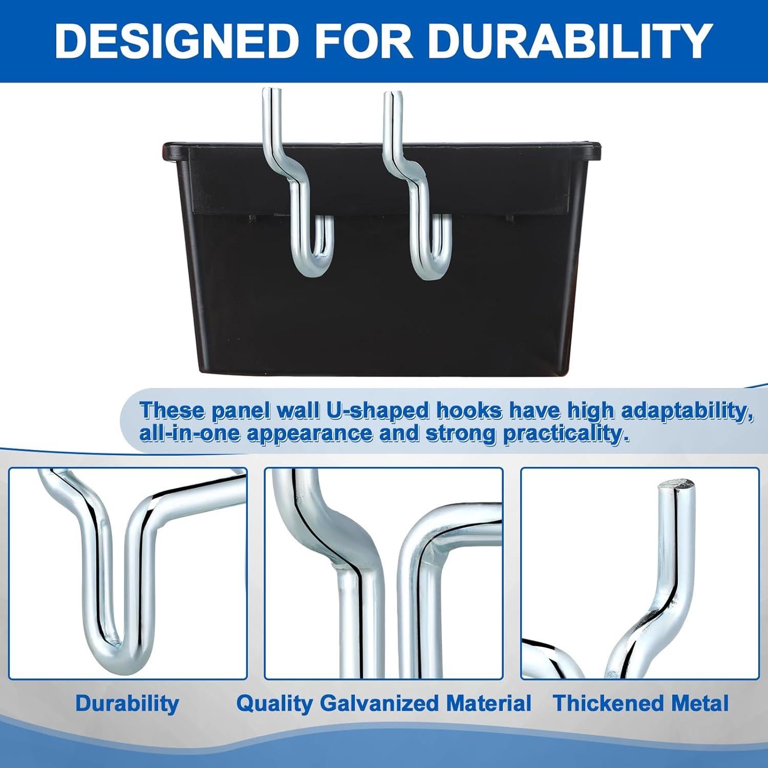 Ganchos de Metal en U Tandefio 25 Pcs para Tablero de Clavos