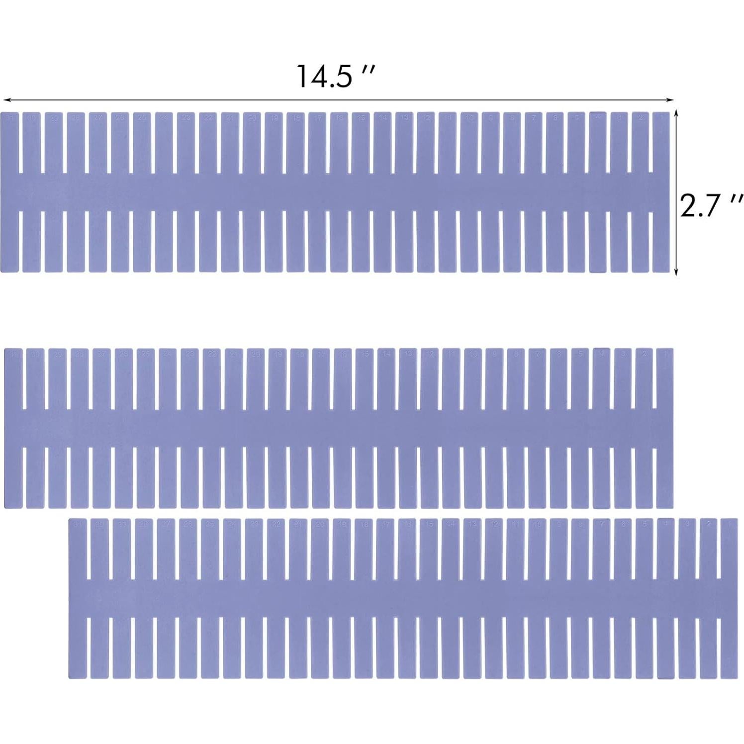 Divisores de Cajones Ajustables acDesign 40 Pcs Azul