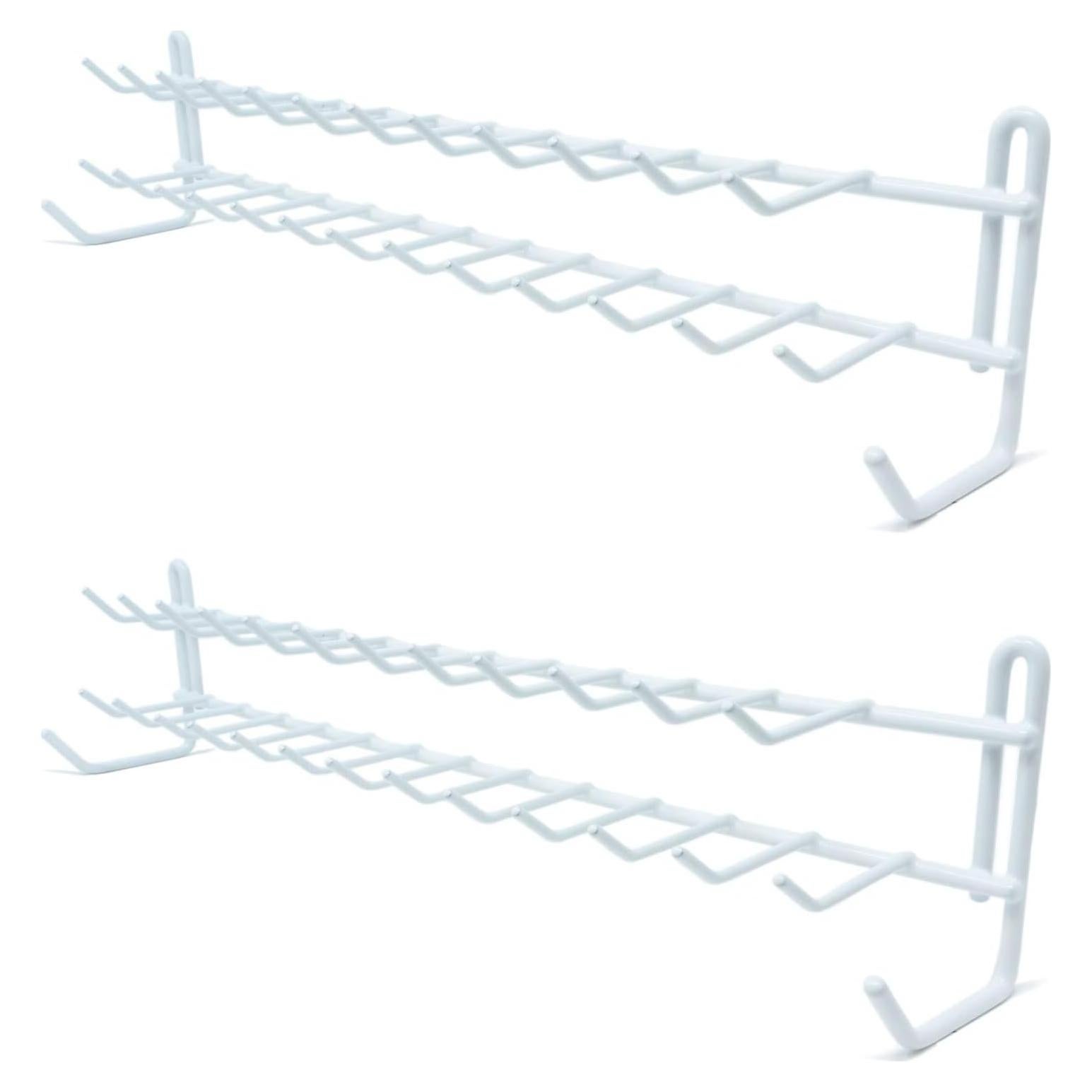 Organizador de Corbatas y Cinturones Huji Blanco 2 Piezas