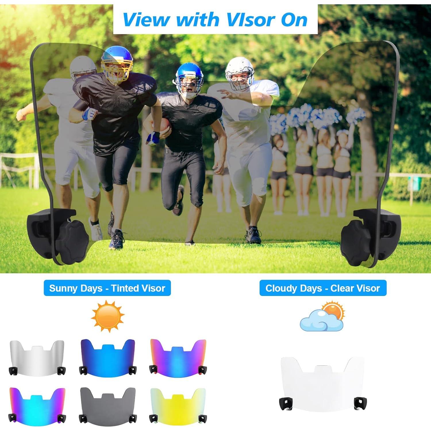 Visera de Fútbol ZAKVOP para Casco Adultos y Jóvenes - Antirrayaduras