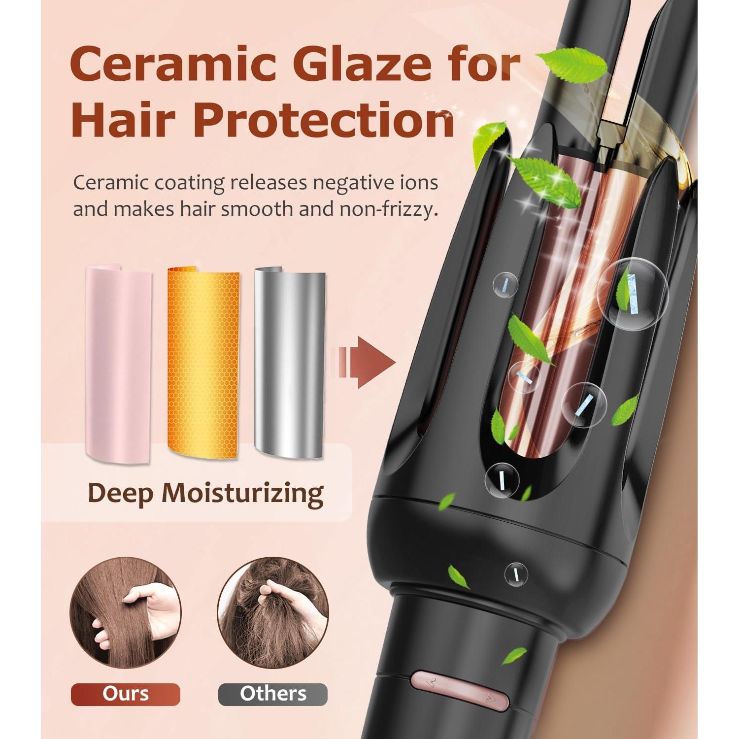 Rizador de Cabello Automático BILITOK Negro 4 Temperaturas 3 Temporizadores