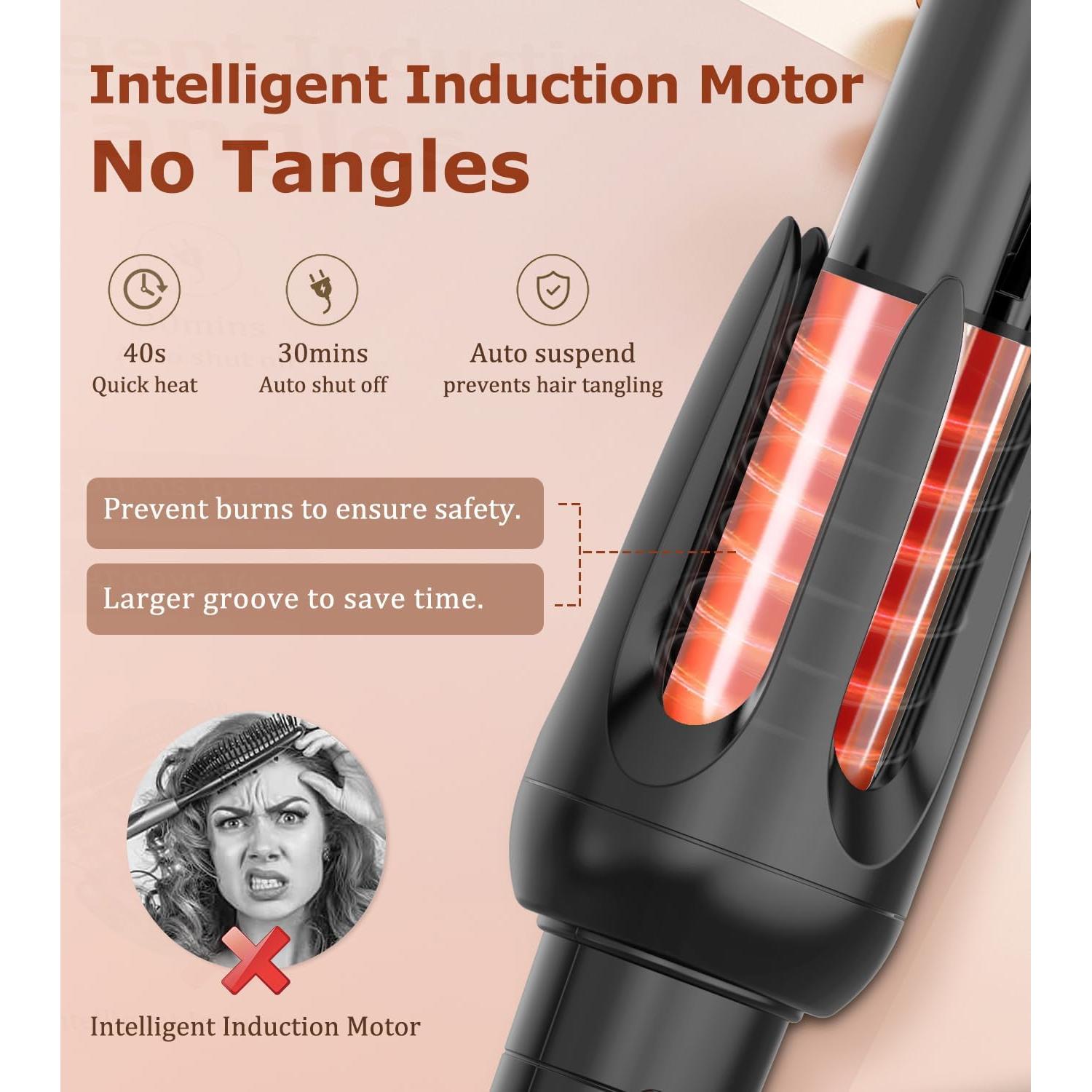 Rizador de Cabello Automático BILITOK Negro 4 Temperaturas 3 Temporizadores