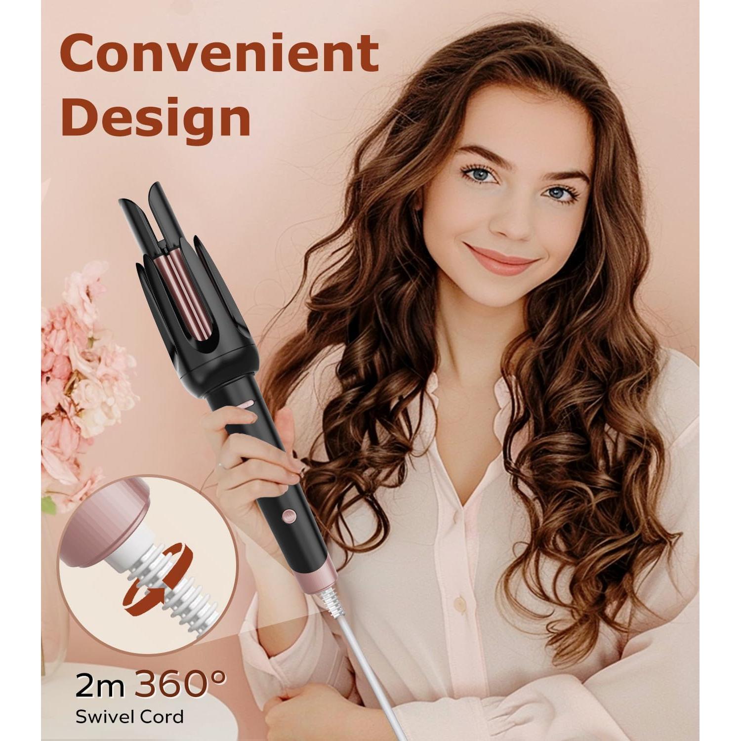 Rizador de Cabello Automático BILITOK Negro 4 Temperaturas 3 Temporizadores