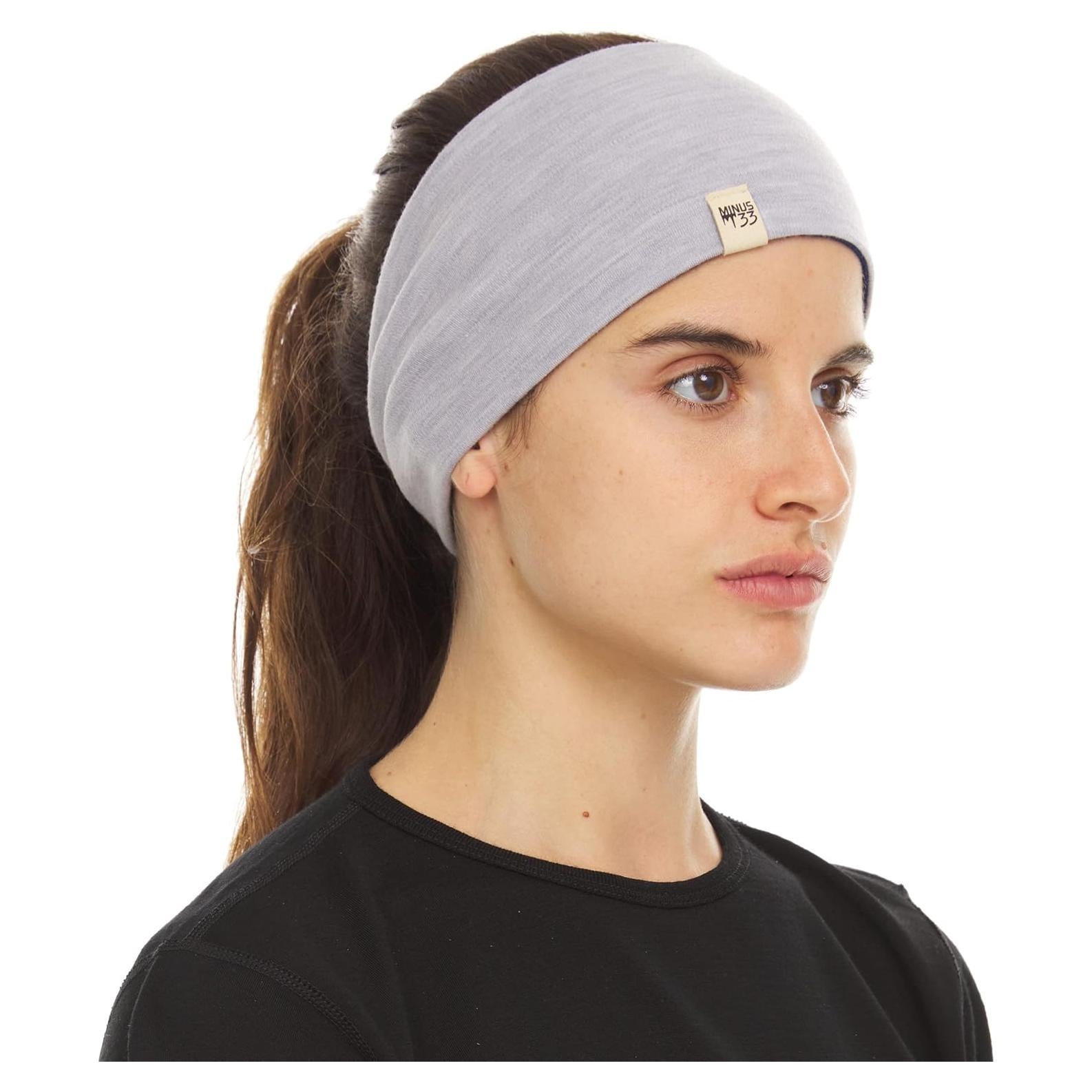 Cinta para la cabeza reversible Minus33 de lana merino 100%