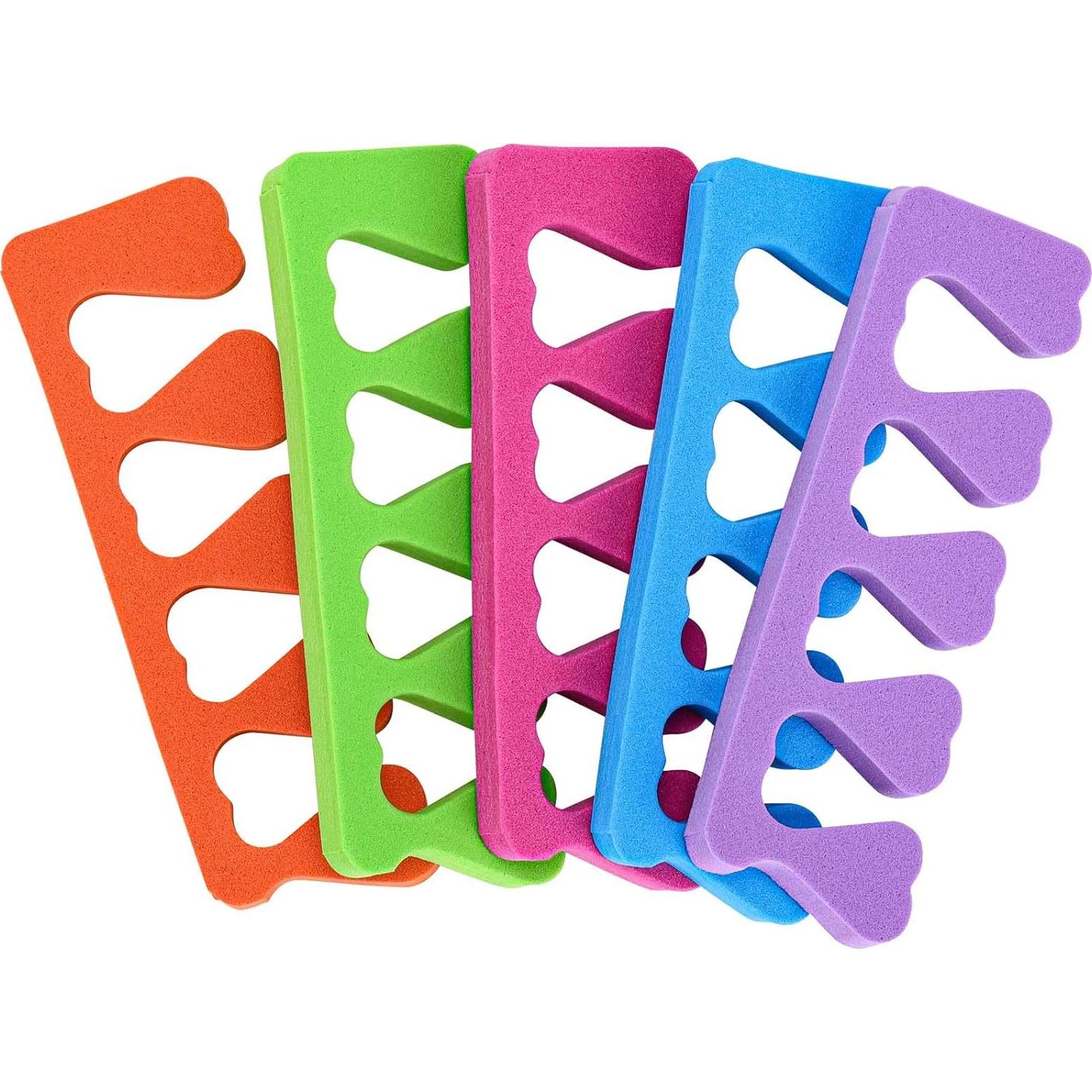 Set de 80 Separadores de Dedos de Esponja Tecbeauty Multicolor