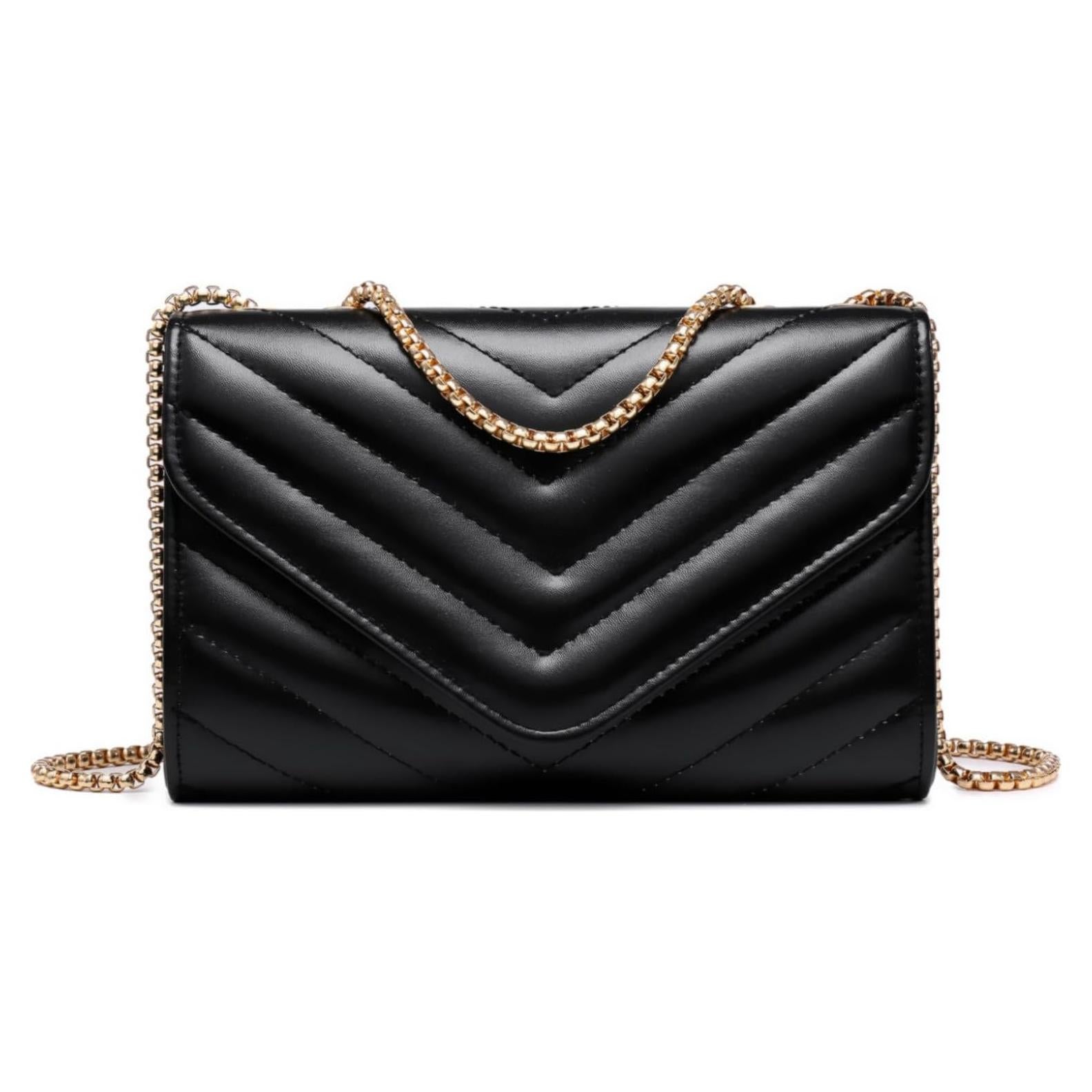 Bolso de mano cruzado acolchado Dasein para mujer negro