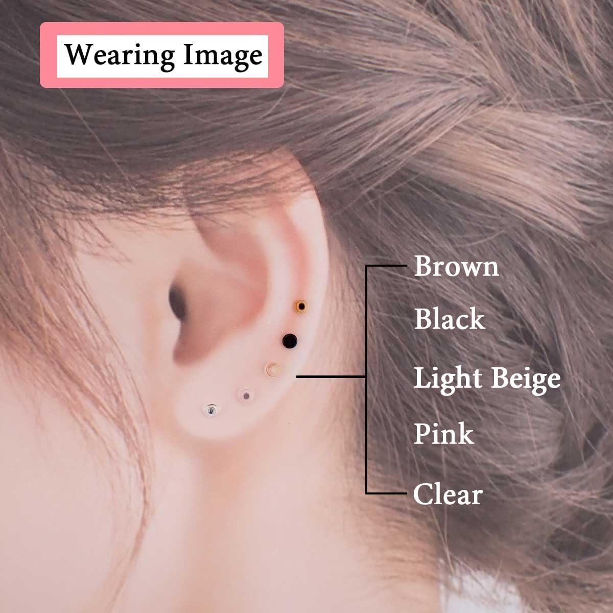 Pendientes de Stud Hipoalergénicos Piena 13mm Vidrio Templado