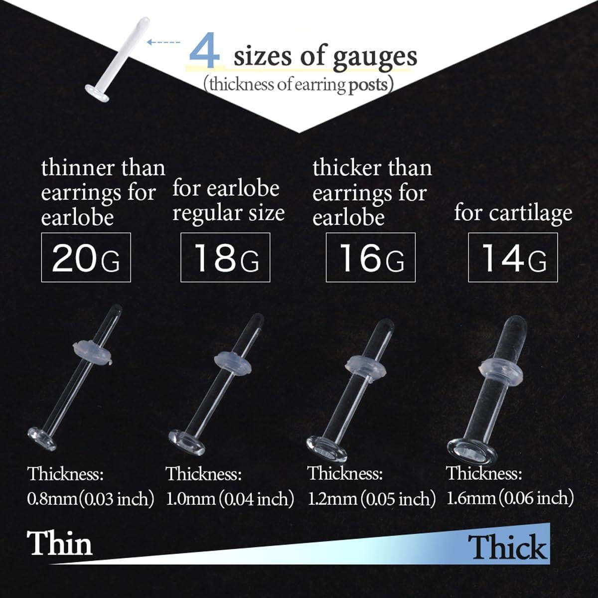 Pendientes de Stud Hipoalergénicos Piena 13mm Vidrio Templado