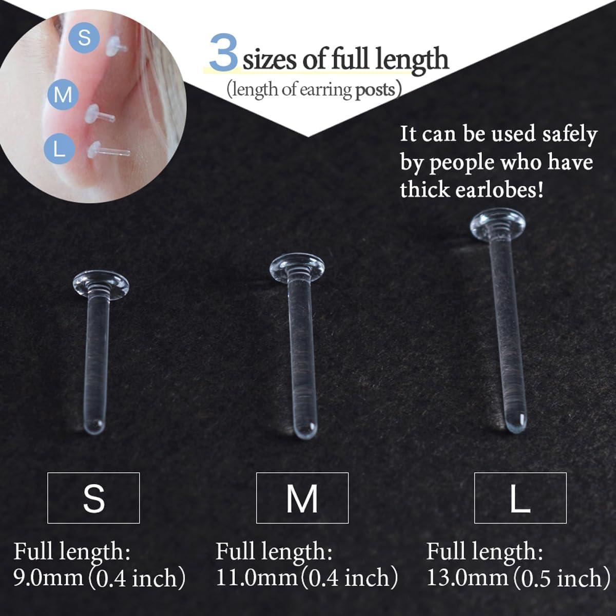 Pendientes de Stud Hipoalergénicos Piena 13mm Vidrio Templado