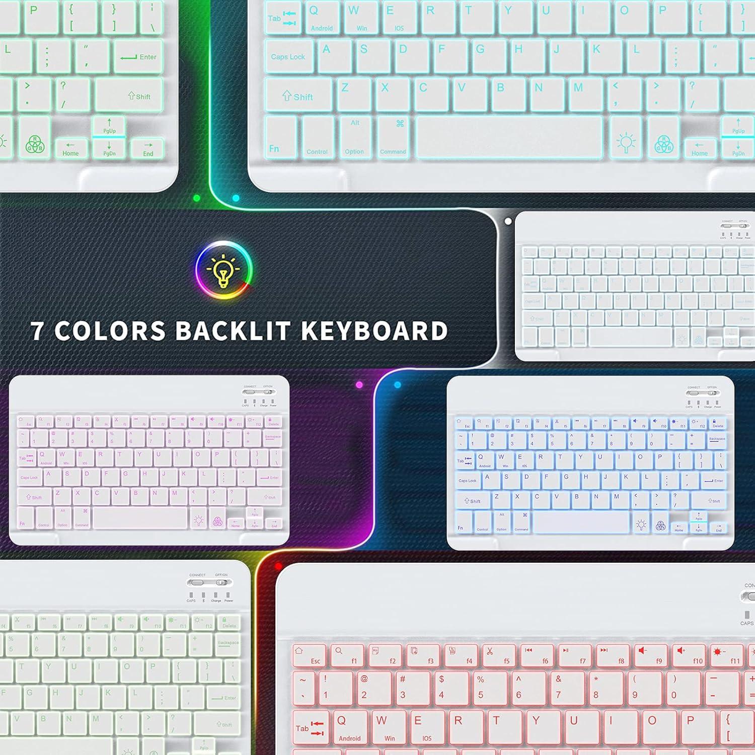 Teclado Bluetooth Retroiluminado TOHAKATA para iPad y iPhone