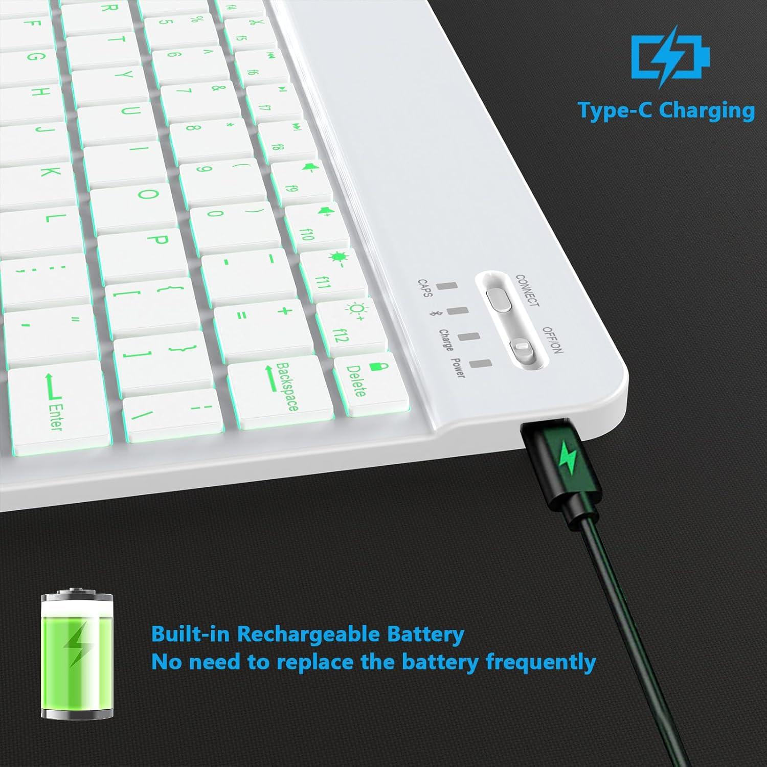 Teclado Bluetooth Retroiluminado TOHAKATA para iPad y iPhone