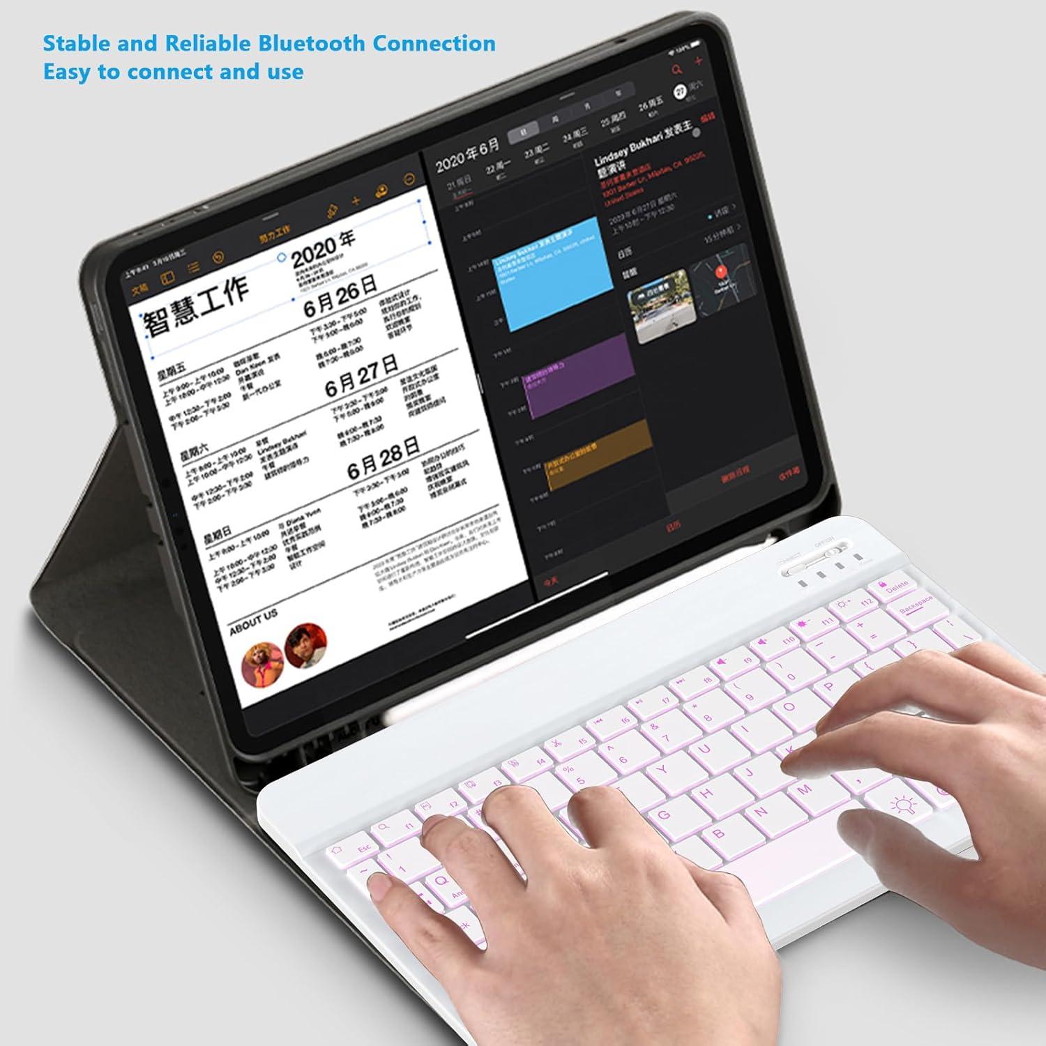 Teclado Bluetooth Retroiluminado TOHAKATA para iPad y iPhone