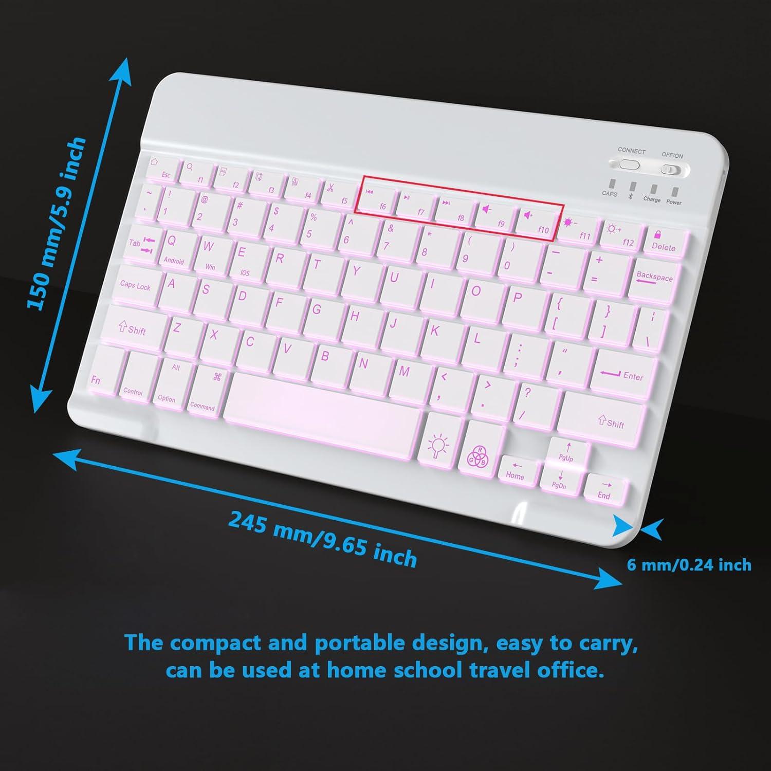 Teclado Bluetooth Retroiluminado TOHAKATA para iPad y iPhone