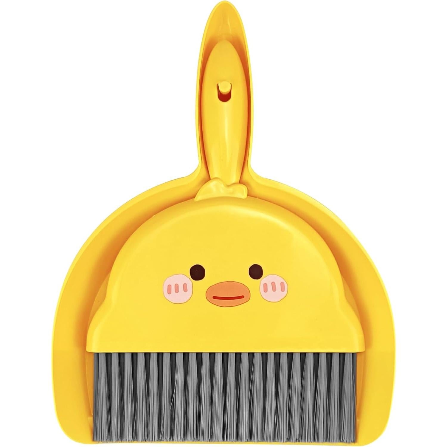 Juego de Escoba y Recogedor Mini LUOKER Pollito Amarillo