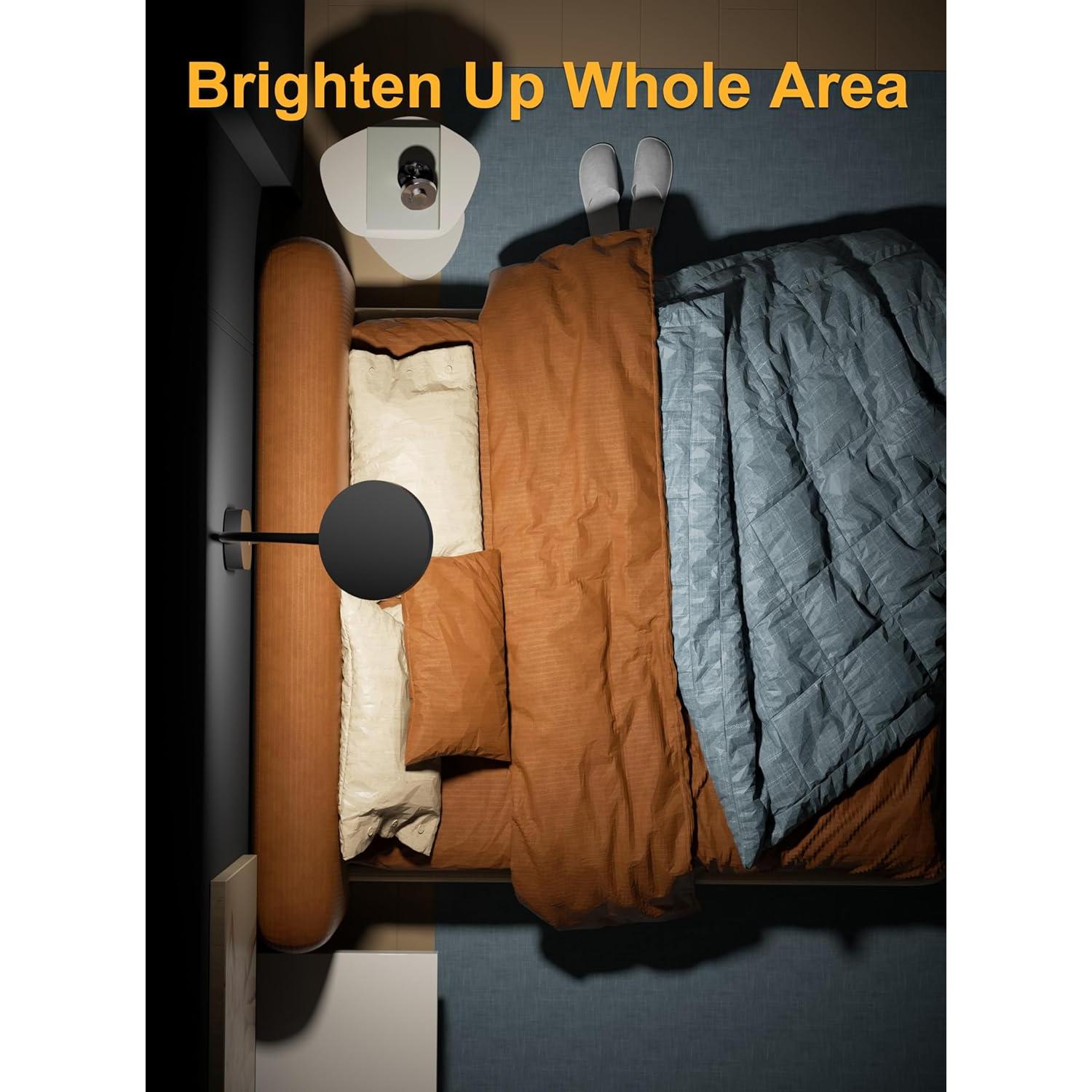 Lámpara de Lectura de Pared TOPMB con USB 10W y Brazo Flexible