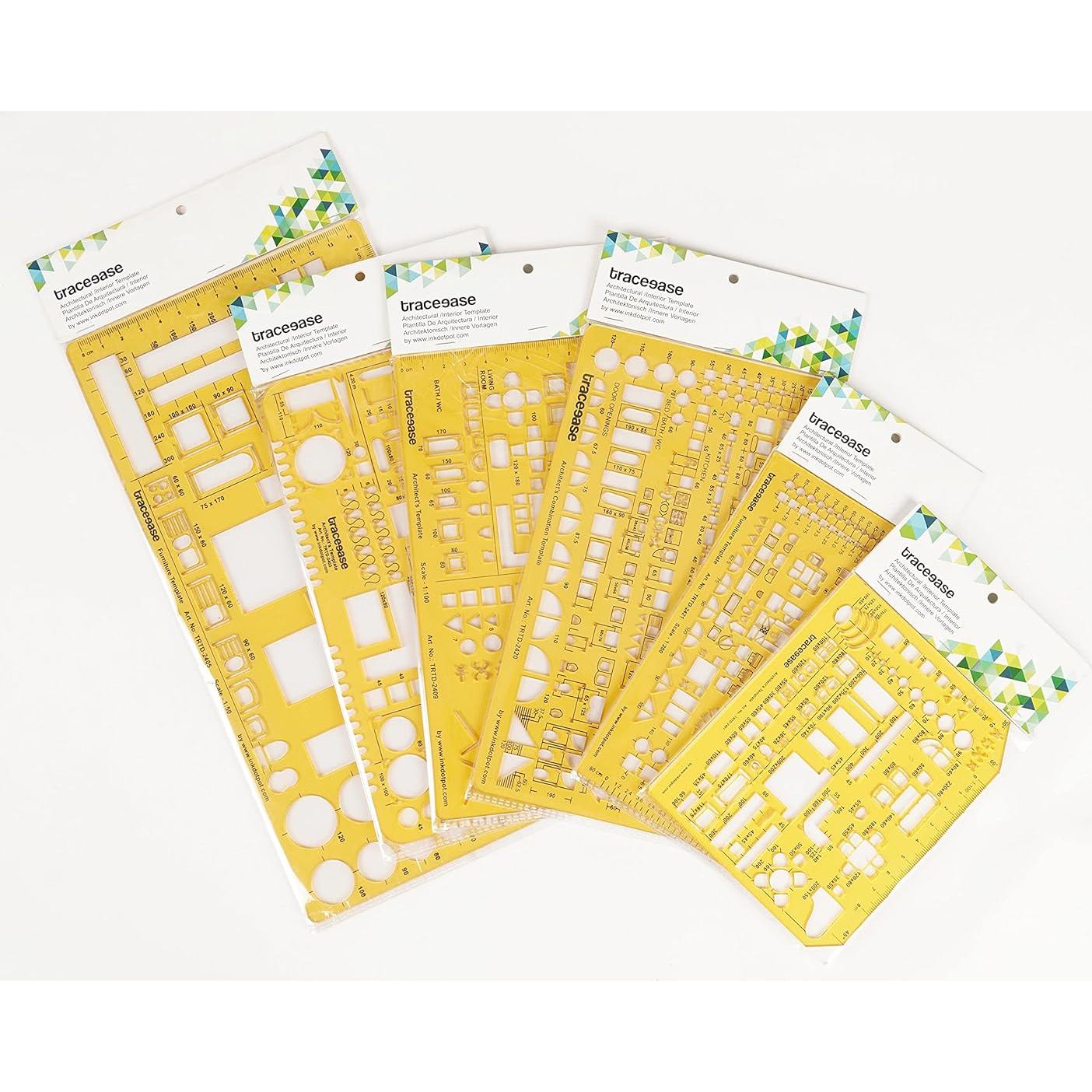 Plantillas de Dibujo Traceease - Paquete de 6 - Alta Calidad