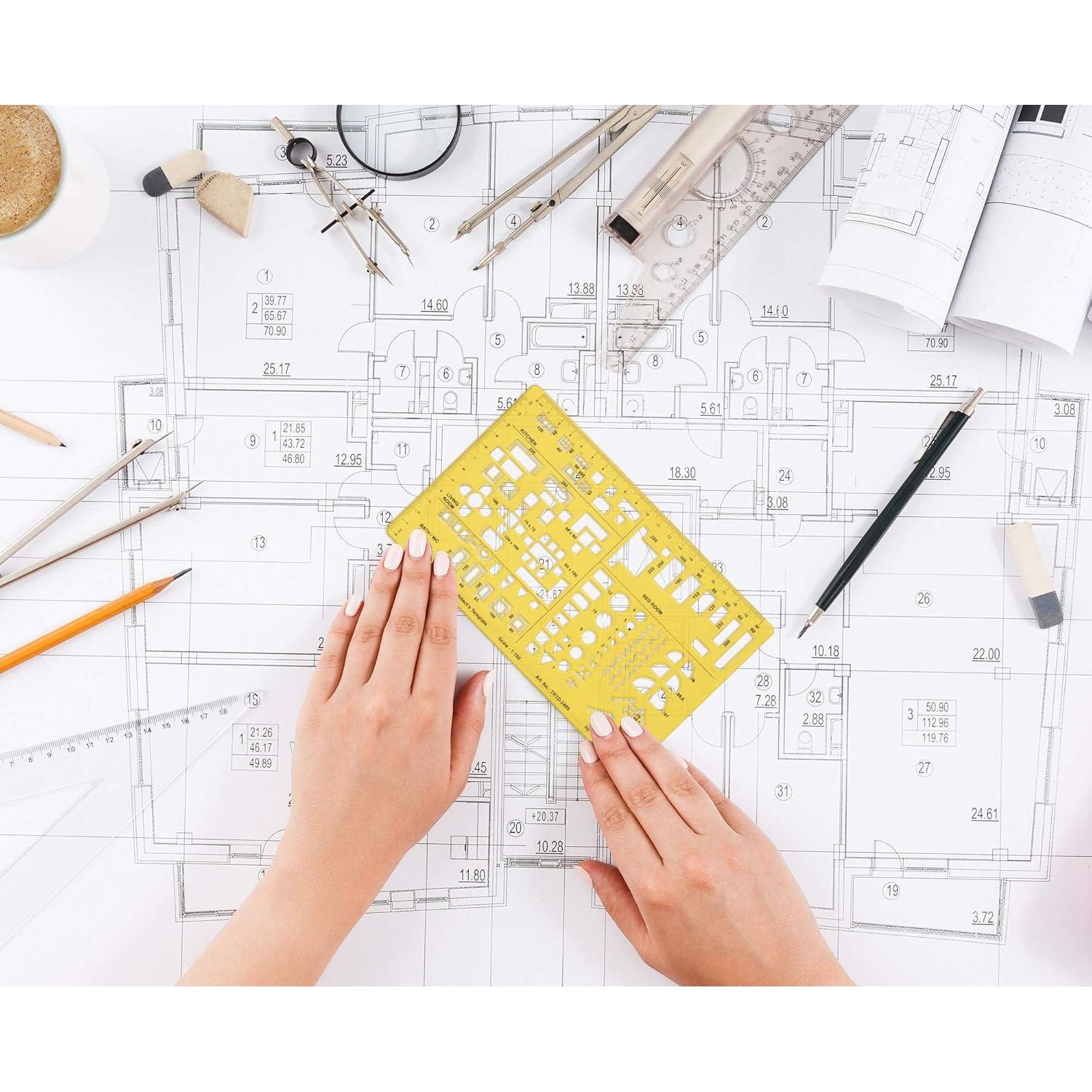 Plantillas de Dibujo Traceease - Paquete de 6 - Alta Calidad