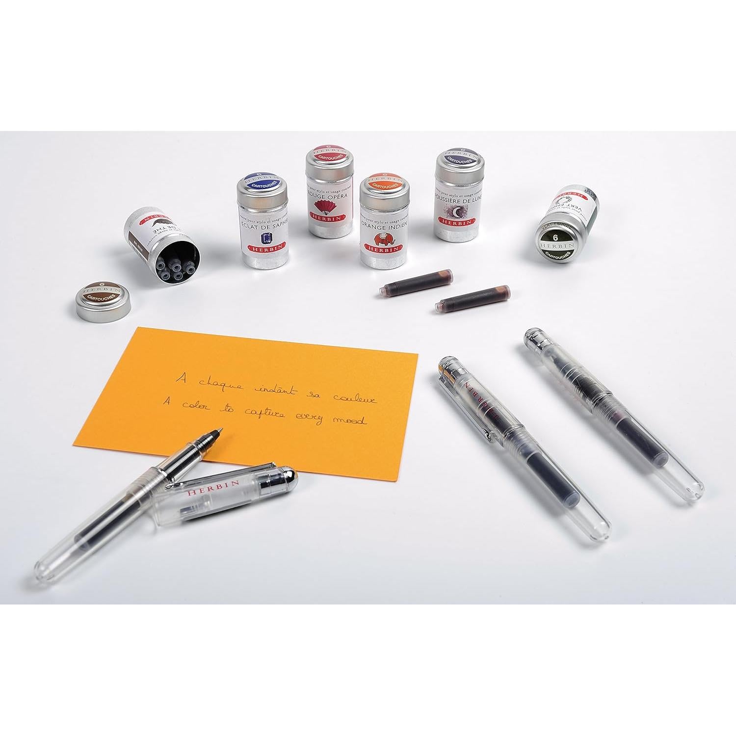 Cartuchos de Tinta Herbin Bleu Calanque - 6 Unidades