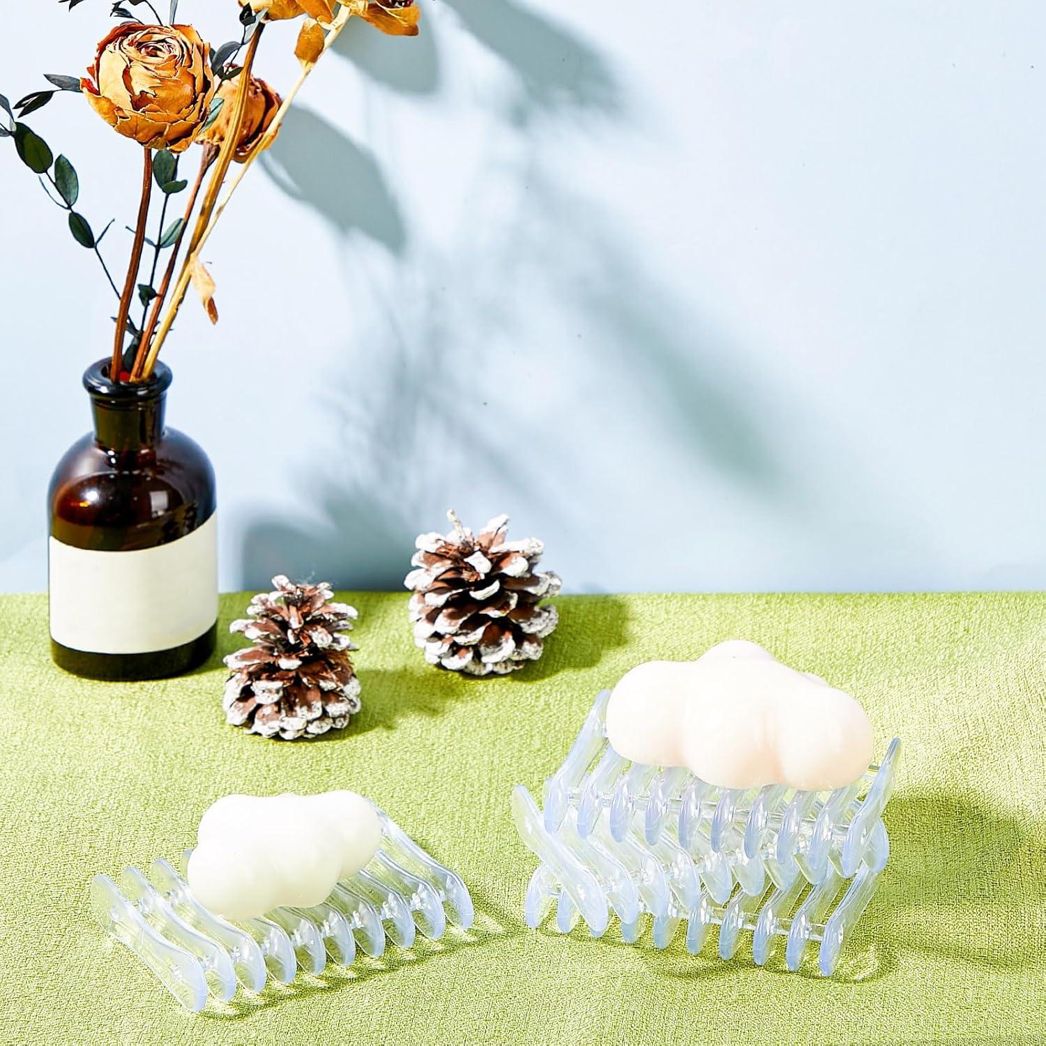 Soporte de Jabón de Plástico CHENGU 2 Piezas Drenante Transparente