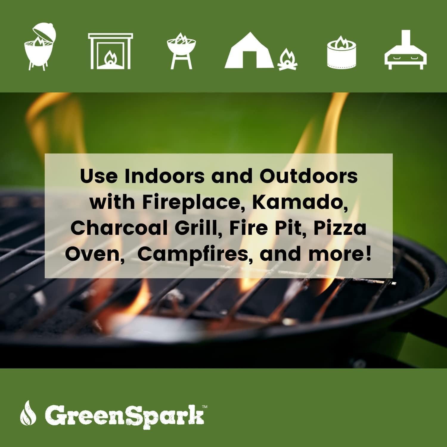 Encendedores de fuego GreenSpark 70 piezas naturales para BBQ