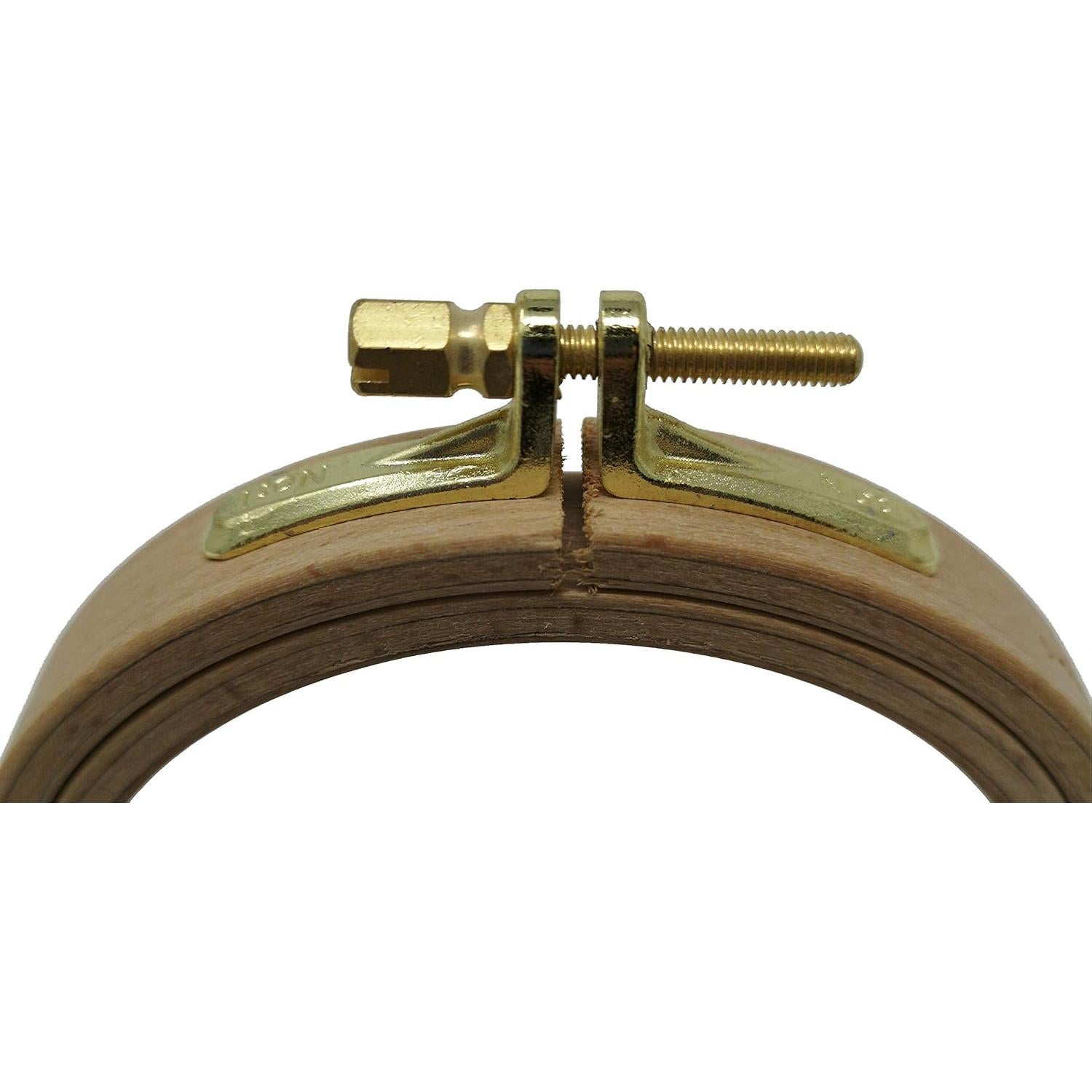 Aro de Bordado de Madera Nurge 100mm con Tornillo Ajustable