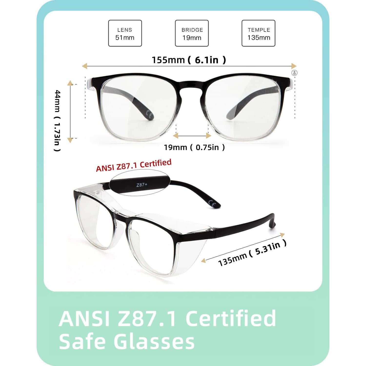 Gafas de Seguridad LianSan Anti-Niebla para Enfermeras