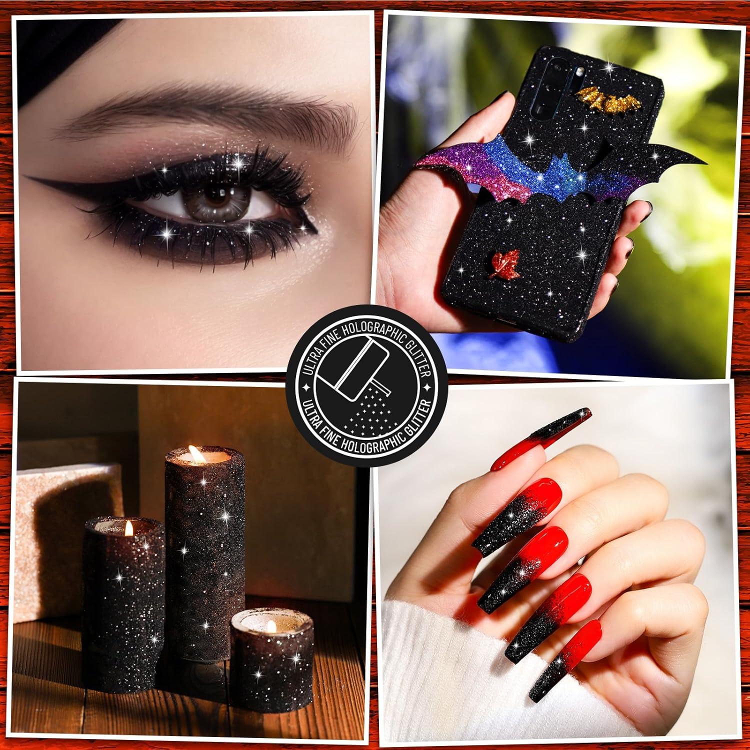 Purpurina Negra Brillante LEOBRO 150g para Manualidades DIY