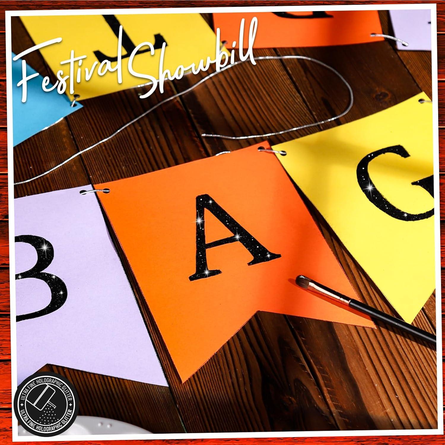 Purpurina Negra Brillante LEOBRO 150g para Manualidades DIY