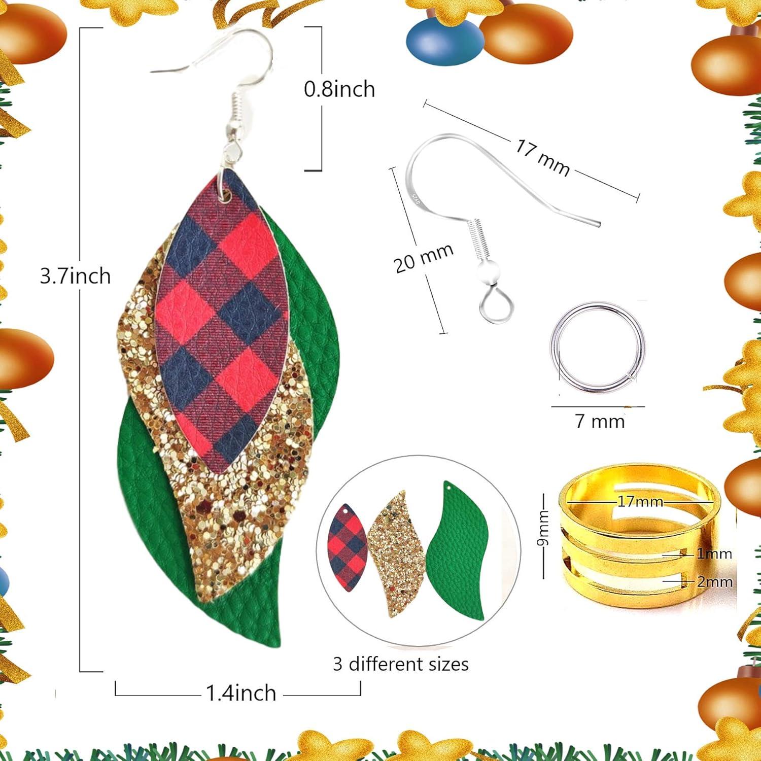 Kit de Fabricación de Pendientes AOUXSEEM 181 Piezas Cuero Sintético