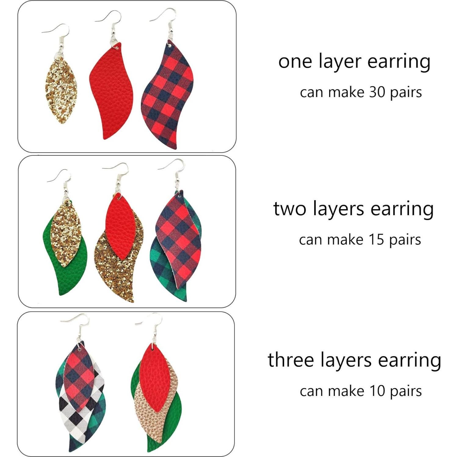 Kit de Fabricación de Pendientes AOUXSEEM 181 Piezas Cuero Sintético