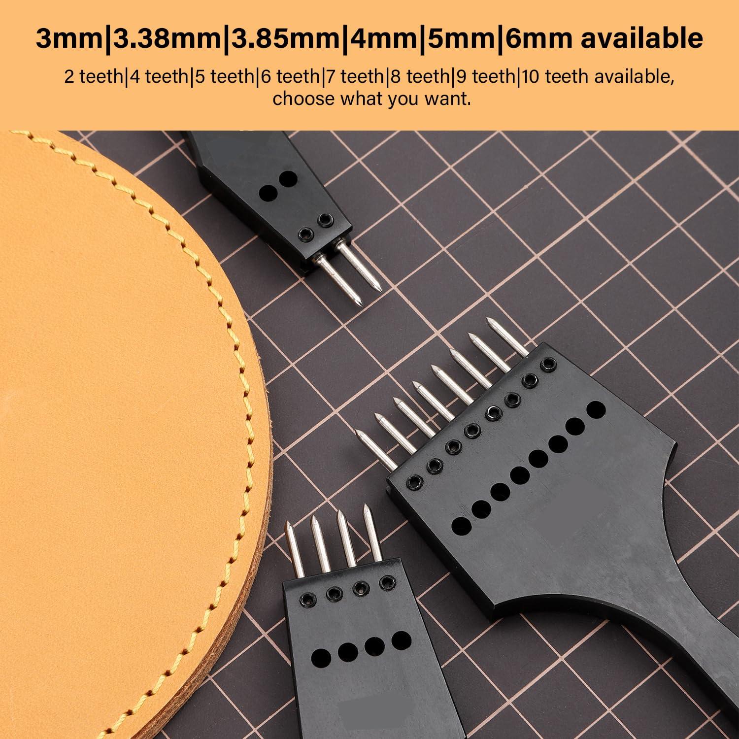 Punzón de Cuero WUTA 3mm Juego de 2+5+10 Agujeros