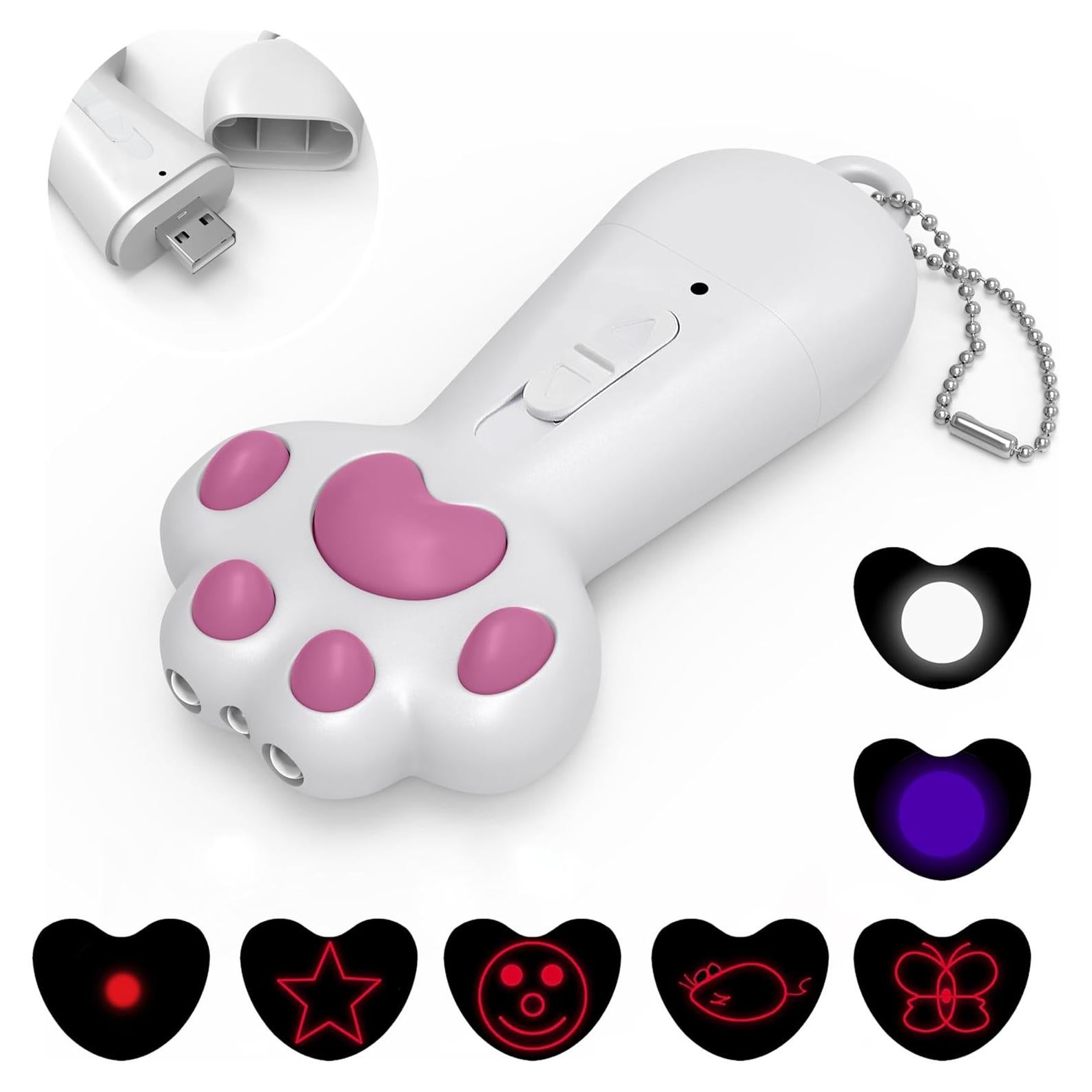 FYNIGO Juguete Interactivo para Gatos y Perros 7 en 1 USB