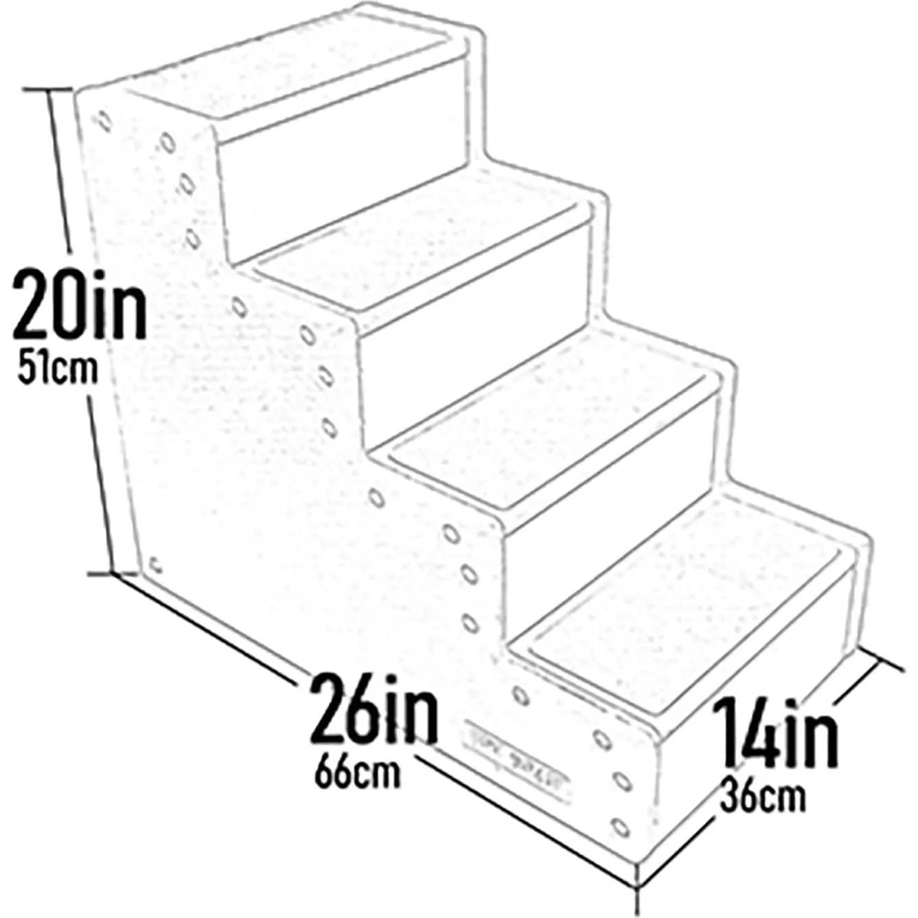Escalera Pet Gear Pet Step IV para Perros y Gatos Pequeños hasta 22.68 kg, Fácil Montaje
