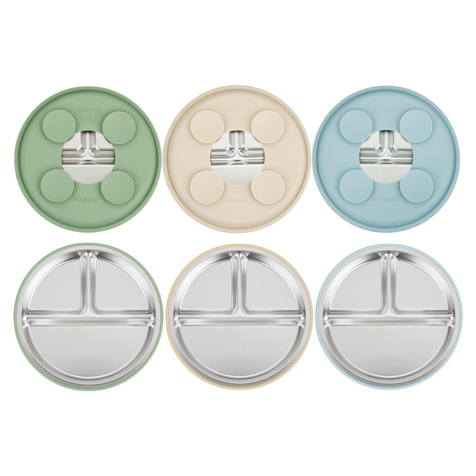 Platos de Succión PandaEar Acero Inoxidable 3 Unidades