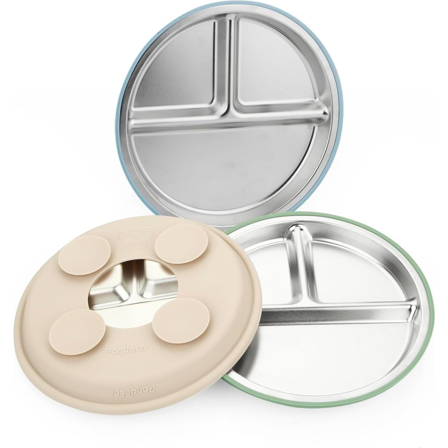 Platos de Succión PandaEar Acero Inoxidable 3 Unidades
