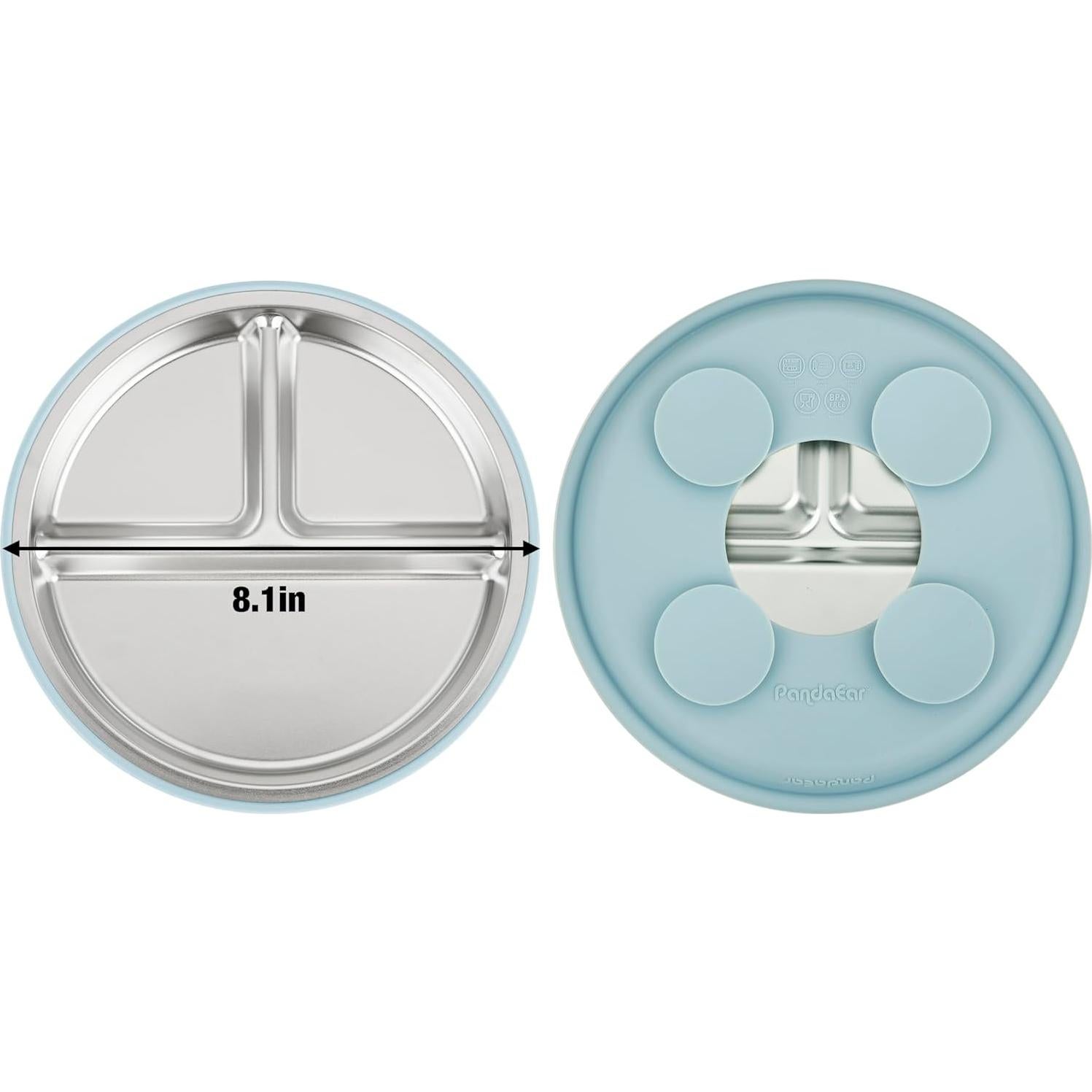 Platos de Succión PandaEar Acero Inoxidable 3 Unidades