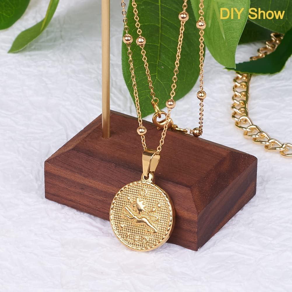 Colgantes de Acero Inoxidable Beadthoven 12 Pcs Zodiaco