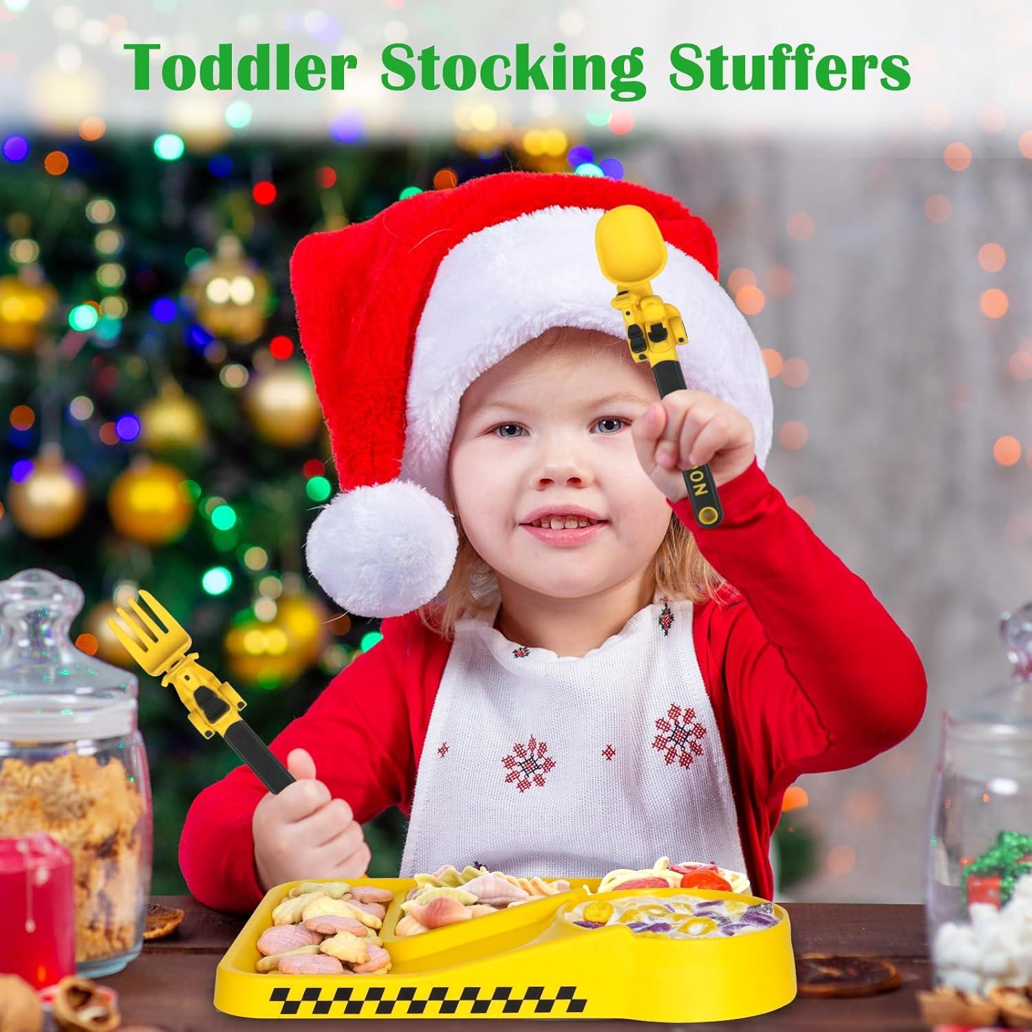 Set de Utensilios para Niños Deinyi - Cuchara y Tenedor Amarillo